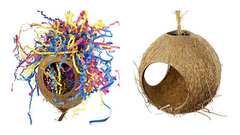 What are Some Natural Coconut Toys for Small Birds?