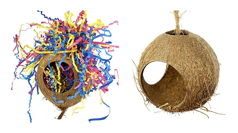What are Some Natural Coconut Toys for Small Birds?