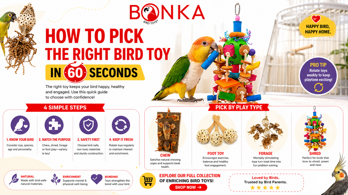 How to Pick the Right Bird Toy in 60 Seconds