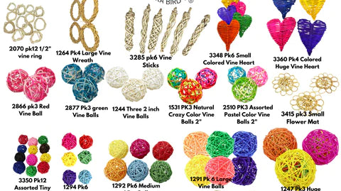Elevate Your Bird's Playtime with Bonka Bird Toys' Wicker and Vine Toy Parts