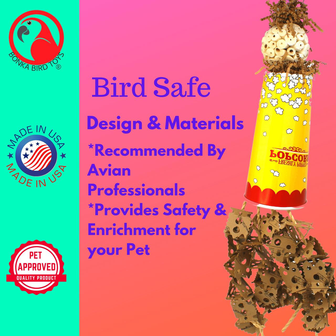 2322 Popcorn Crumble - Bonka Bird Toys