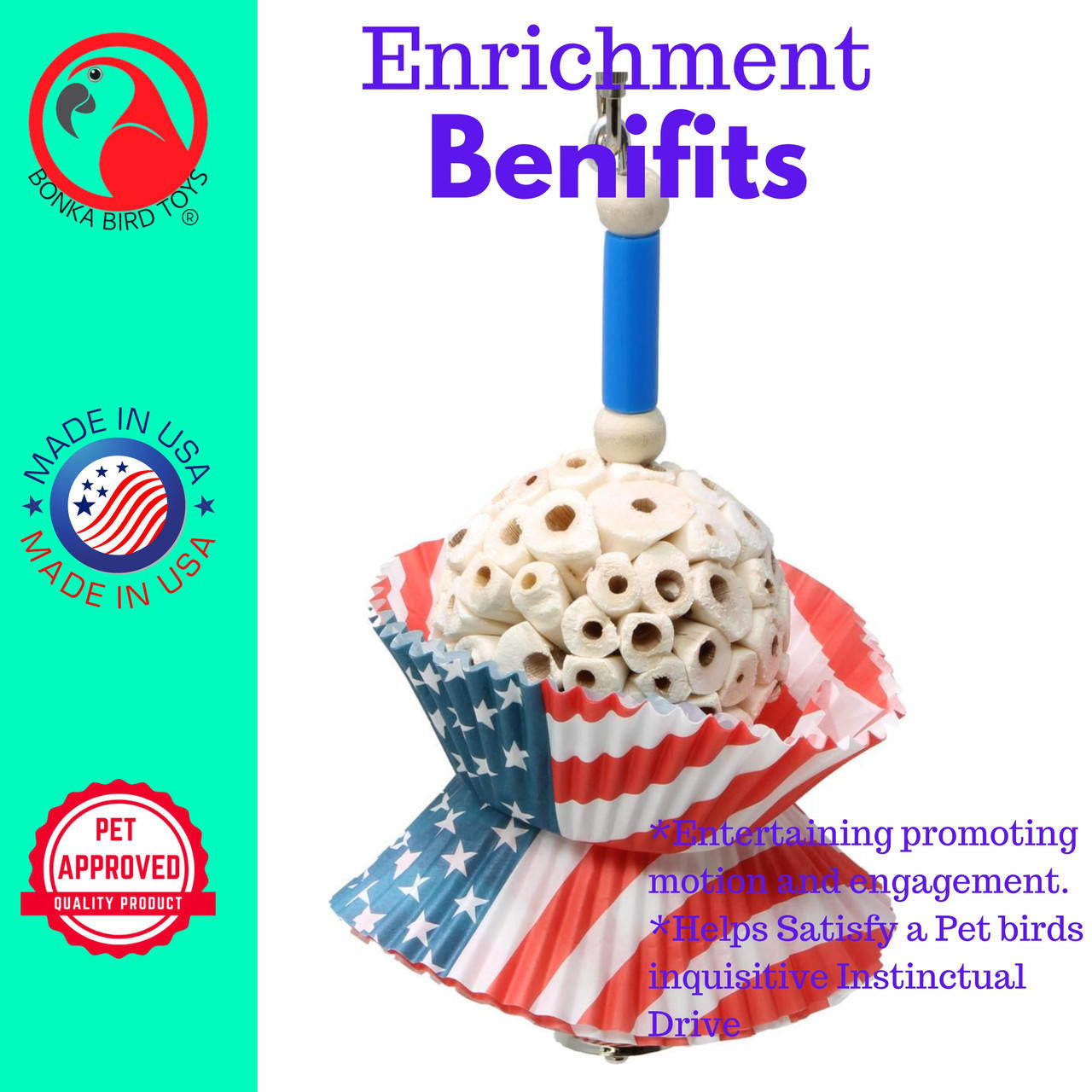 1925 USA Cake - Bonka Bird Toys