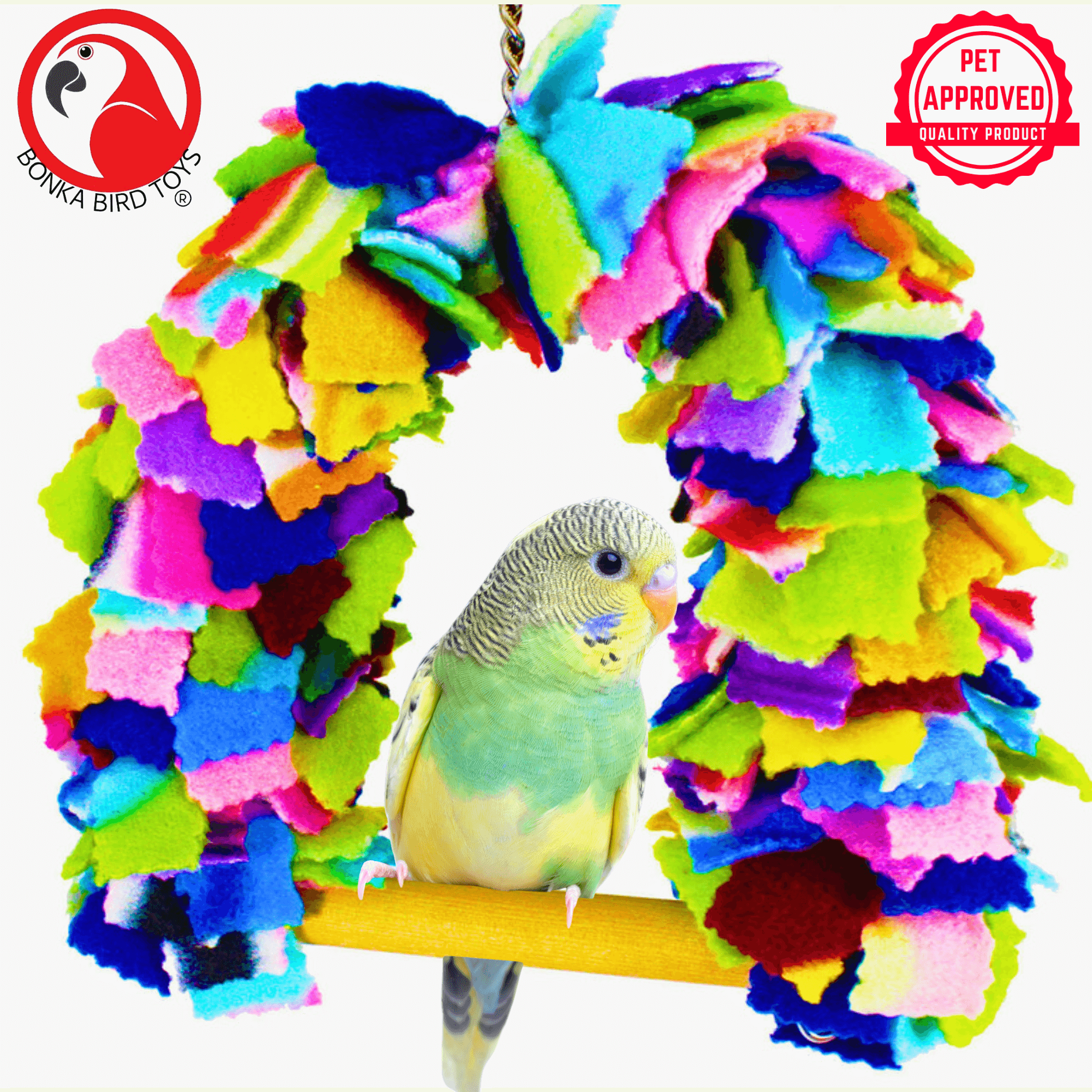 1074 Small Fluffy Swing - Bonka Bird Toys