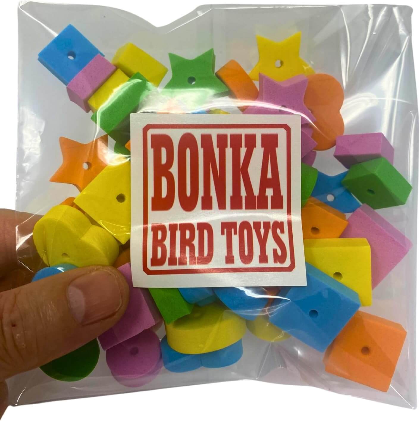 1194 Colored Foam Beads 60 pcs - Bonka Bird Toys