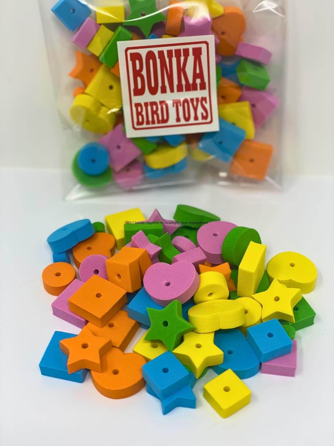 1194 Colored Foam Beads 60 pcs - Bonka Bird Toys