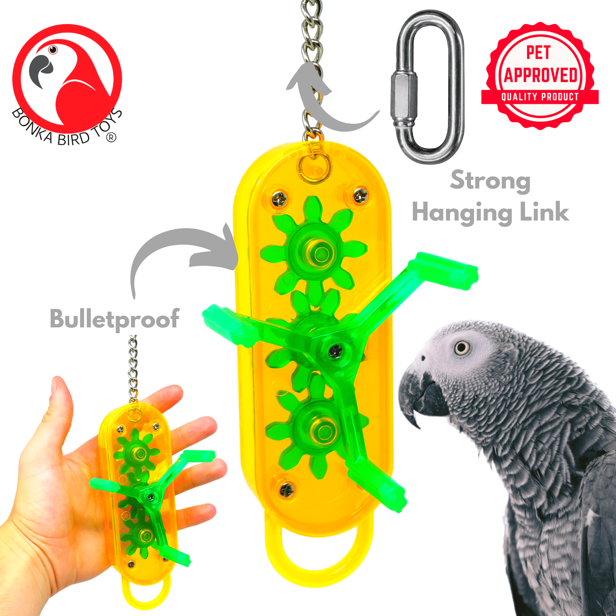 0044 Small Gearhead - Bonka Bird Toys
