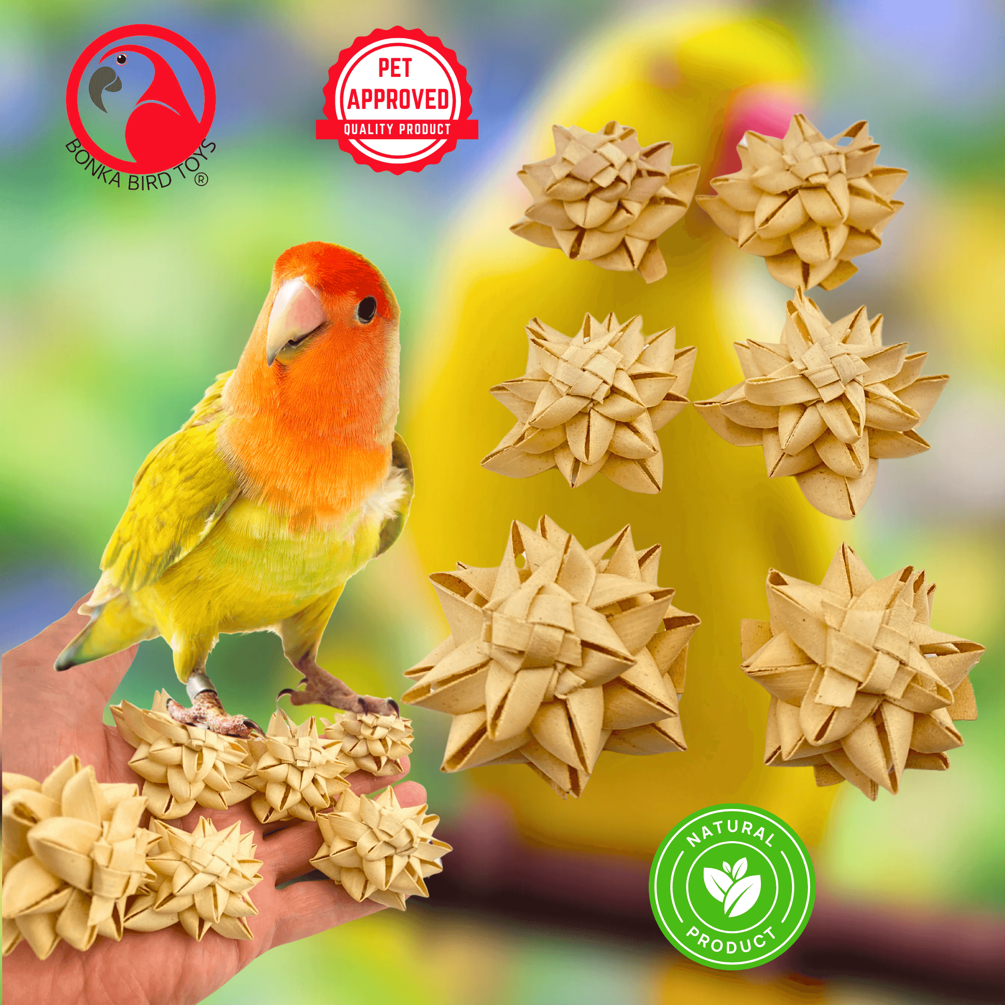 3373 Pk6 Small Palm Flower - Bonka Bird Toys