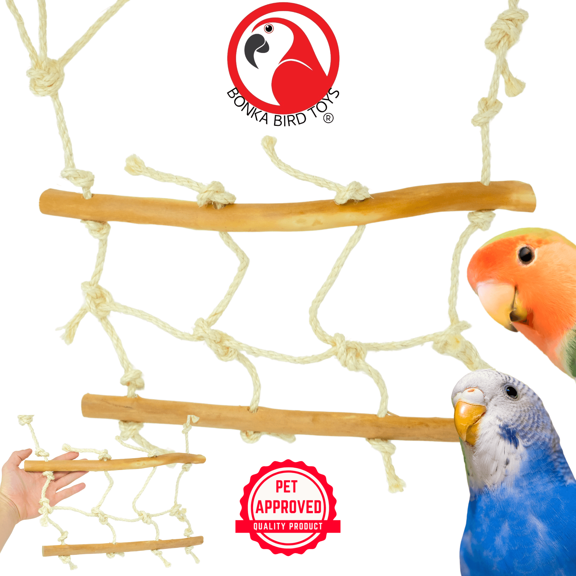 2666 X-Small Sisal Java Cargo Net - Bonka Bird Toys