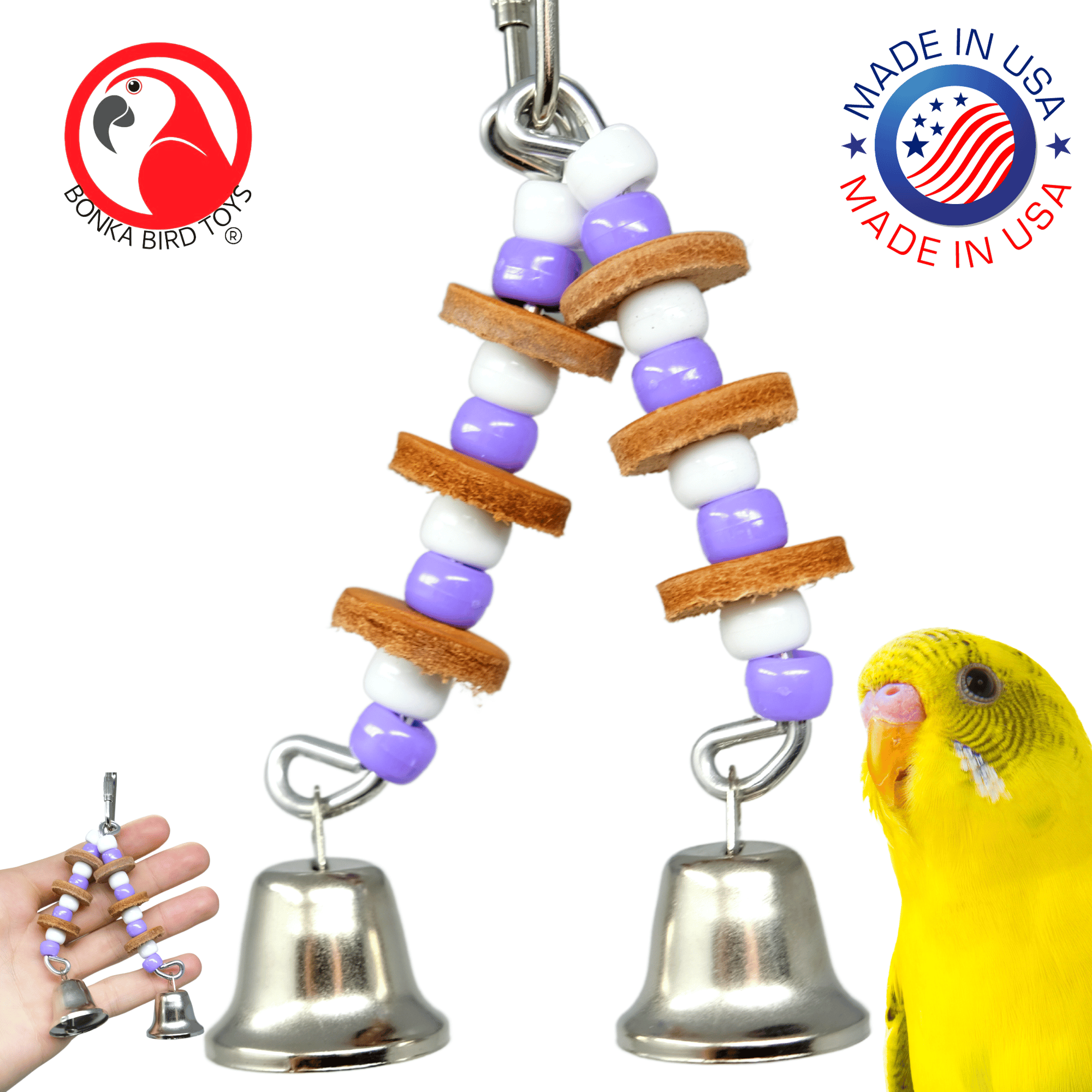 2351 Duo Leather Drop - Bonka Bird Toys