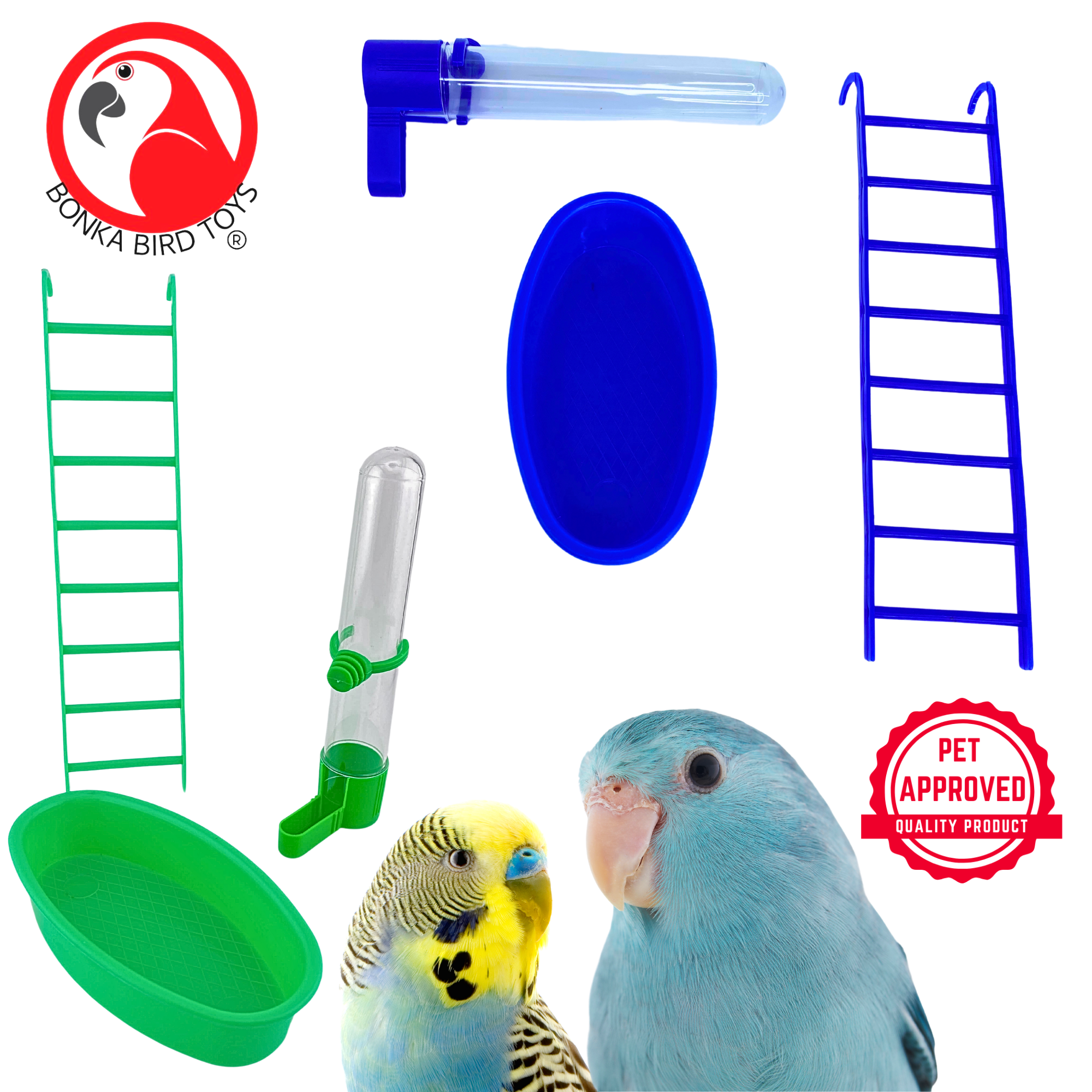3861 Pk3 Combo Small Bird Set - Bonka Bird Toys
