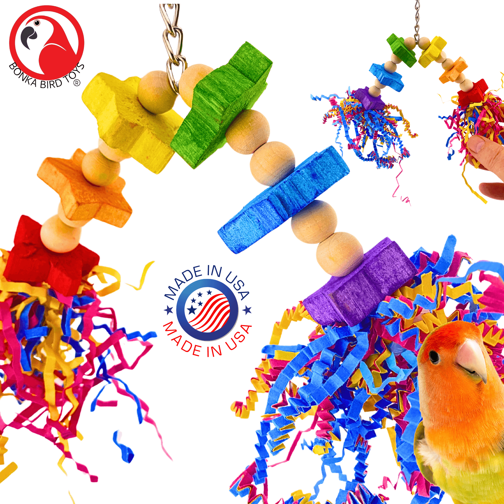 2595 Mini Sola Crinkle - Bonka Bird Toys