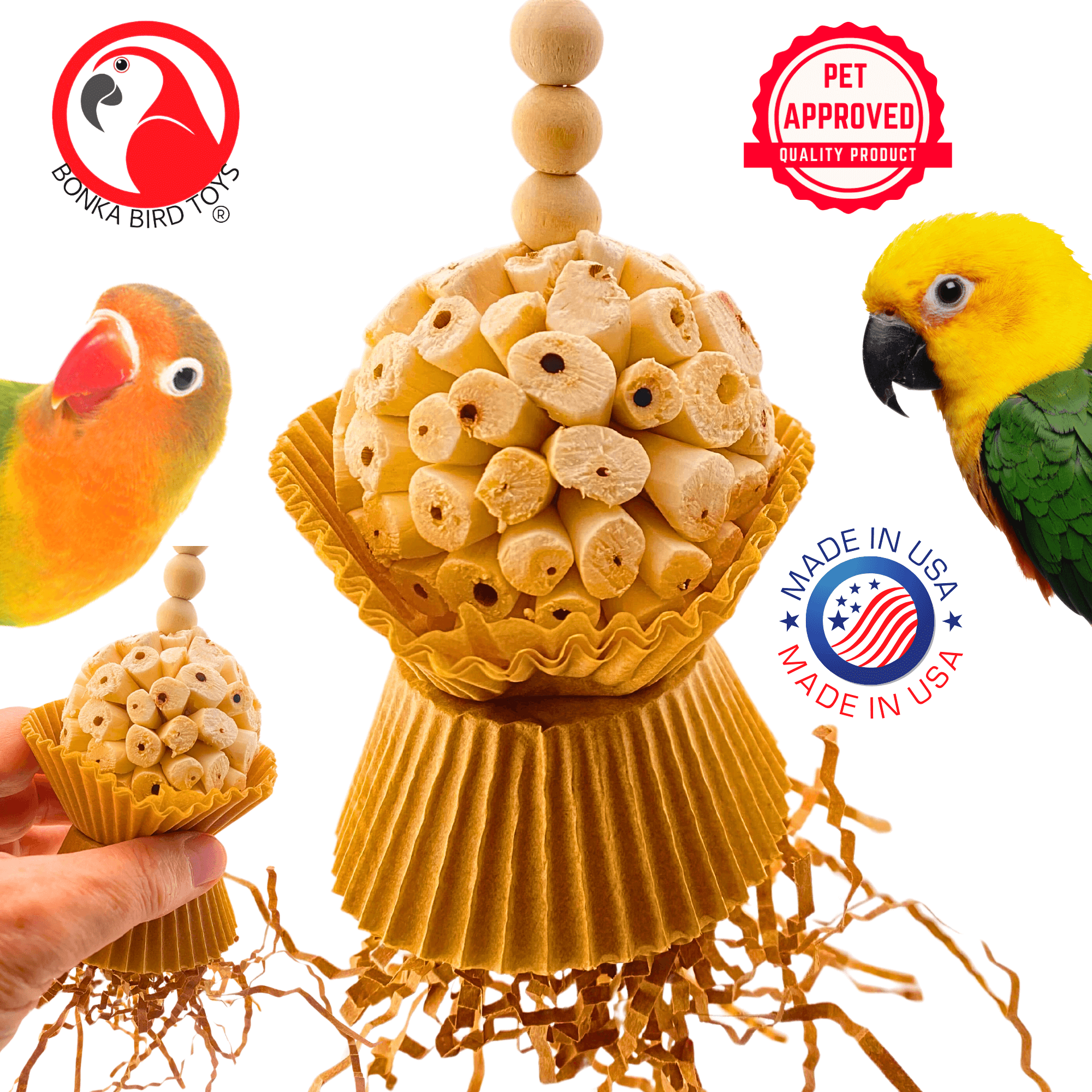 1925N Natural Cake - Bonka Bird Toys