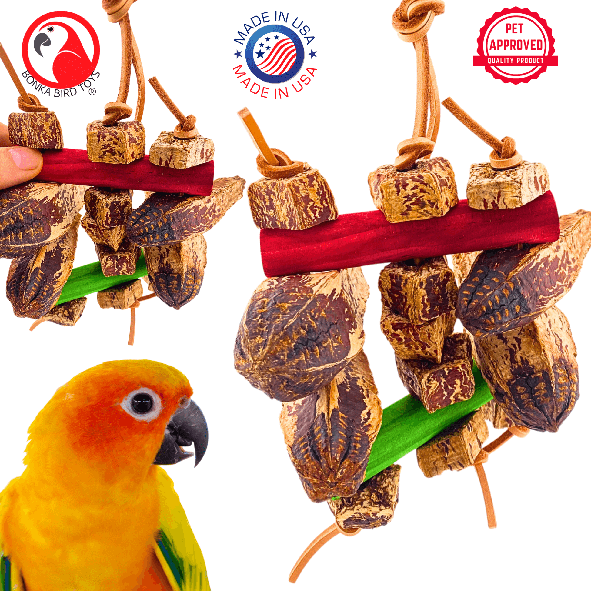 2755 Mahogany Chomp - Bonka Bird Toys
