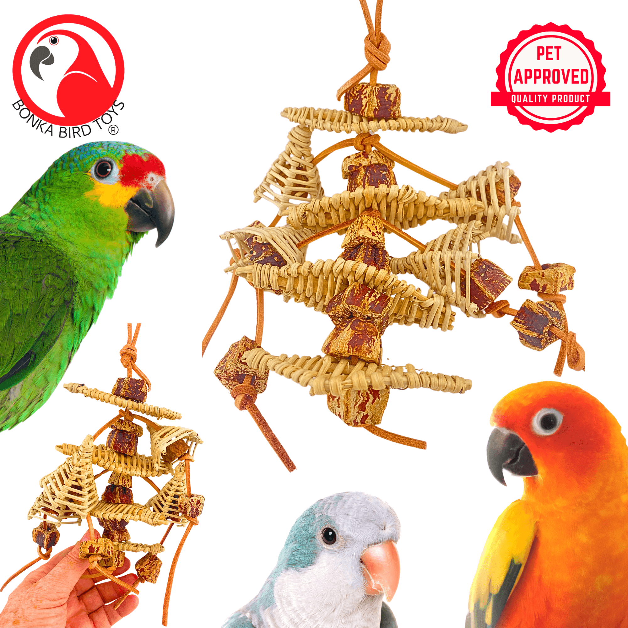1145 Mahogany Jumble - Bonka Bird Toys