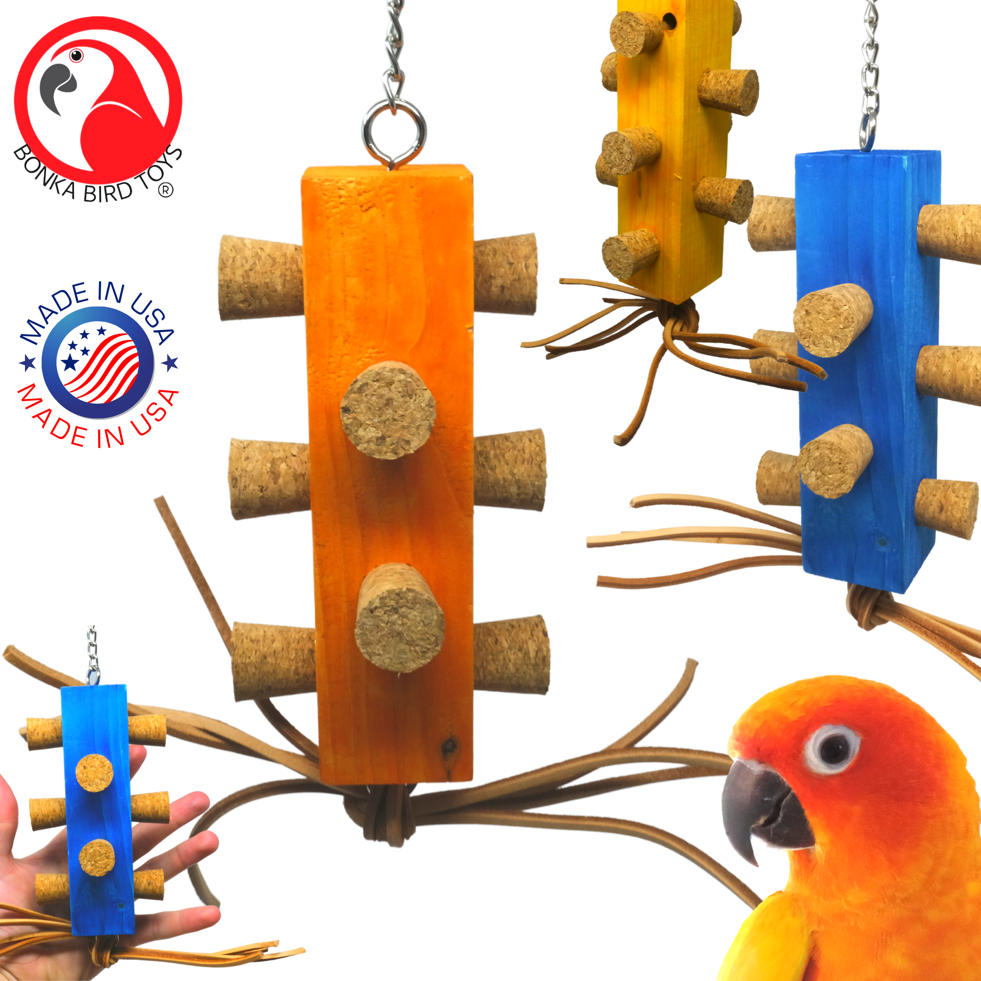 2555 Cork Traffic Light - Bonka Bird Toys