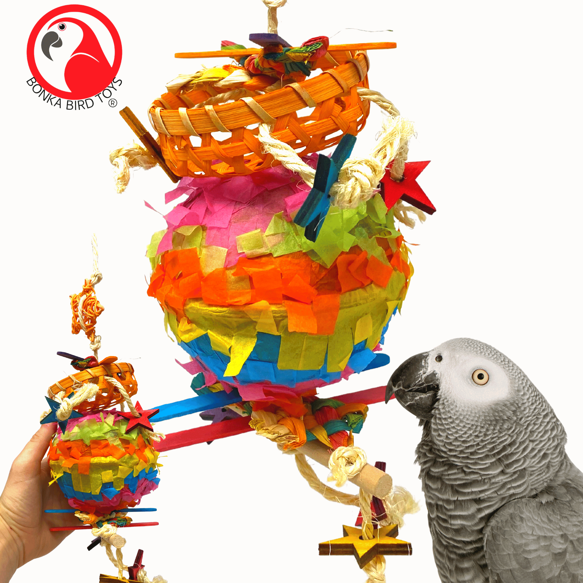 2247 Round Foraging Star PiΓ±ata - Bonka Bird Toys