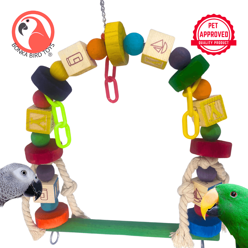 1060 Rainbow Chain Swing - Bonka Bird Toys