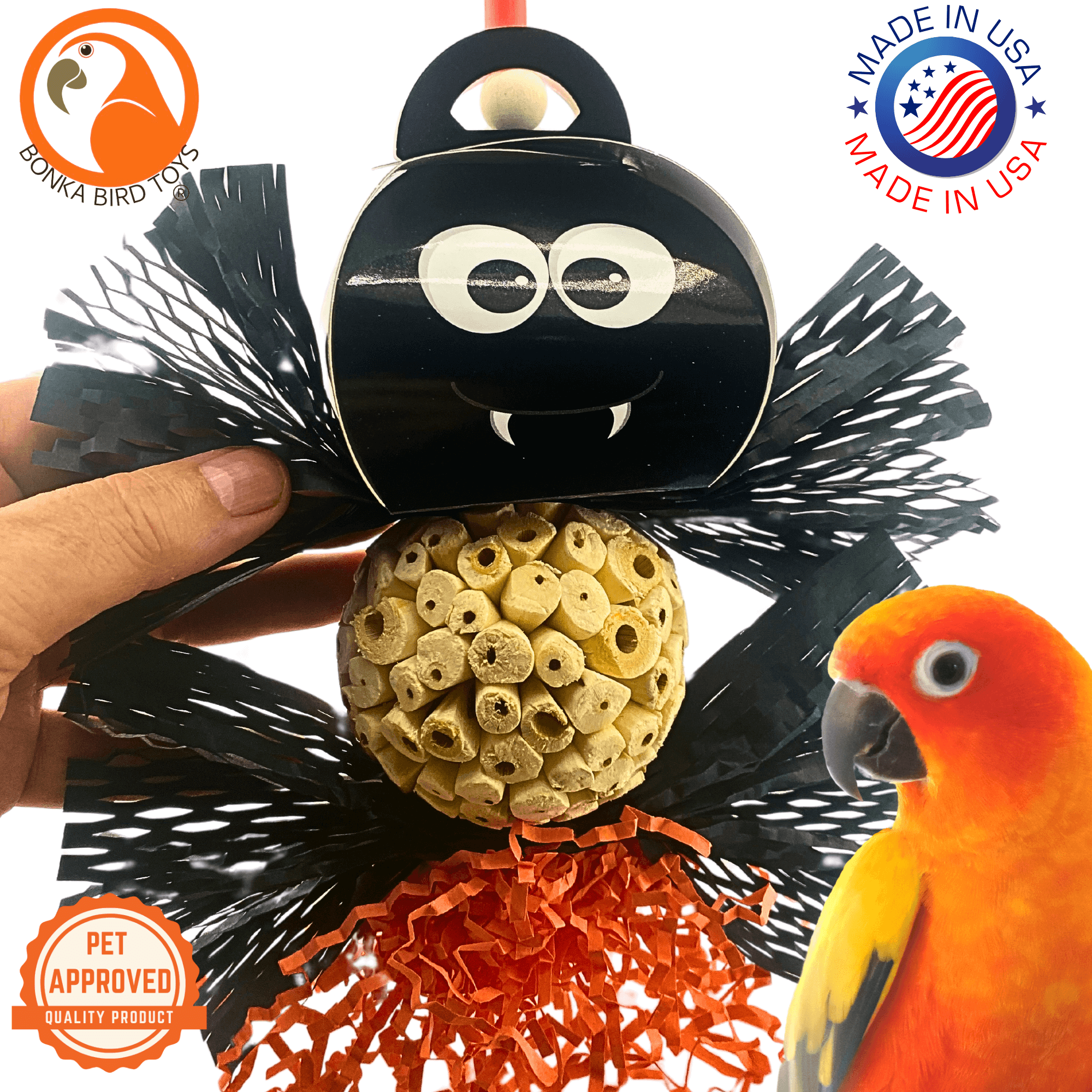2716 Spooky Halloween Spider - Bonka Bird Toys