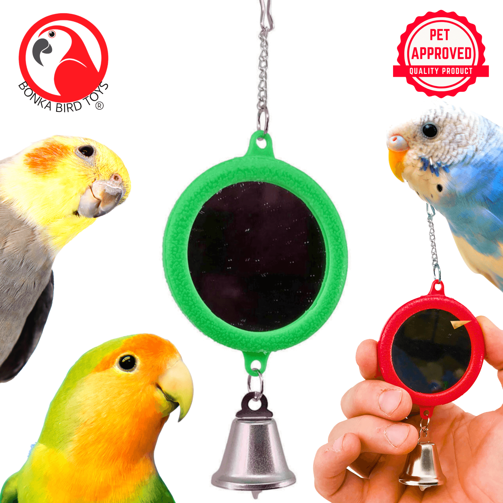 36413 Small Round Mirror - Bonka Bird Toys