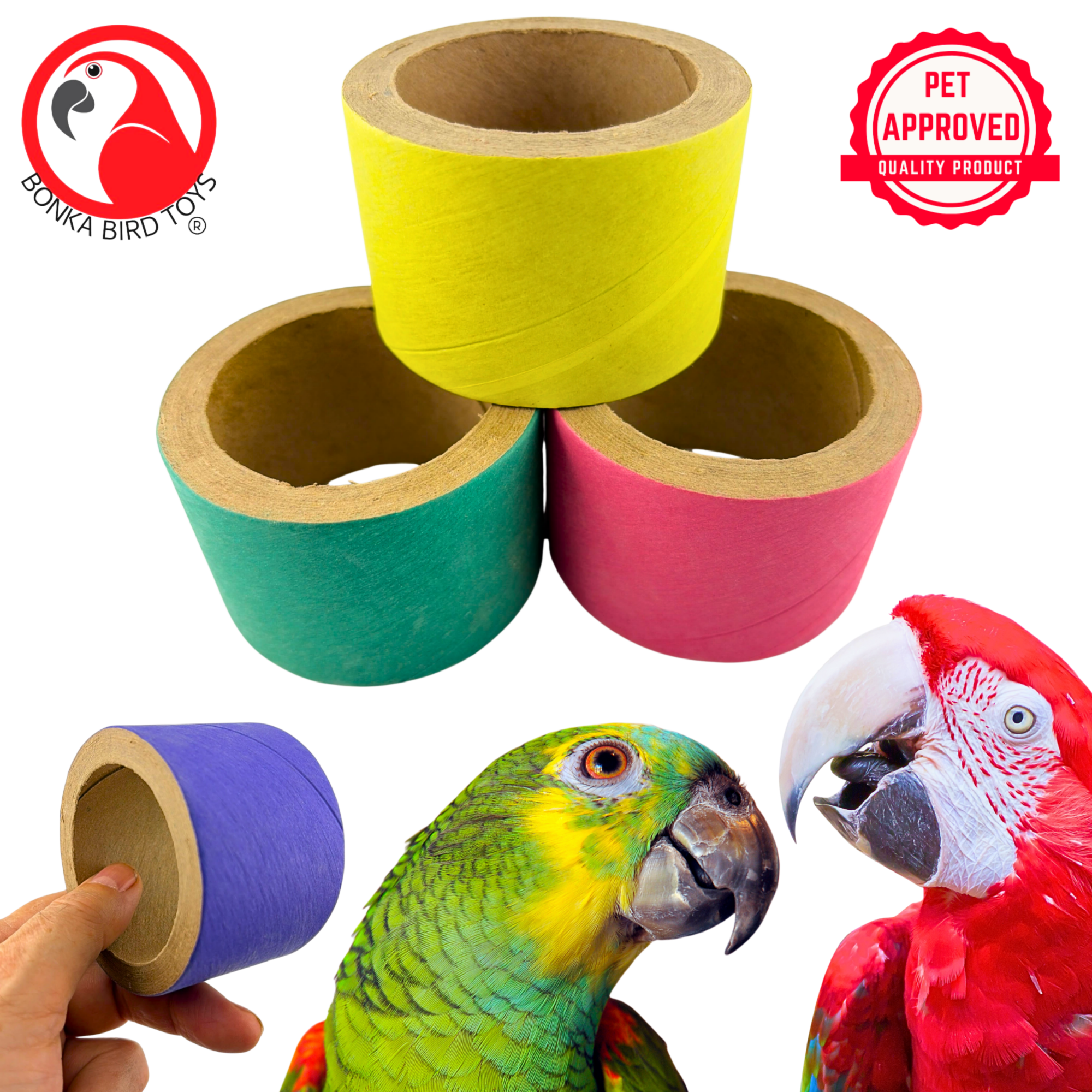 2782 Pk3 Big Fatty Bagels - Bonka Bird Toys