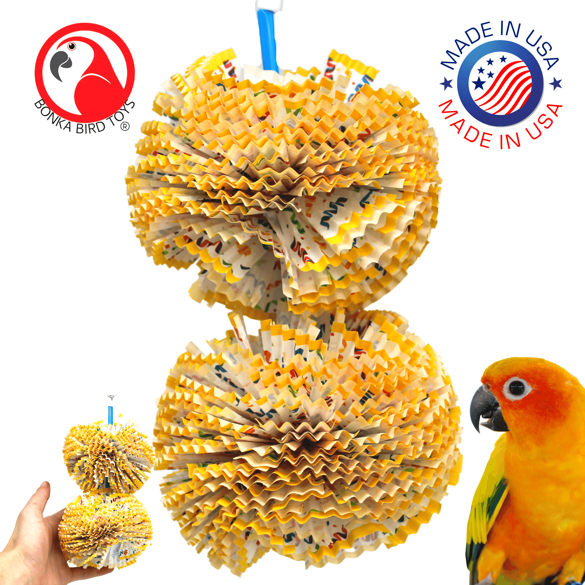 3291 Large Duo Paper Puff - Bonka Bird Toys