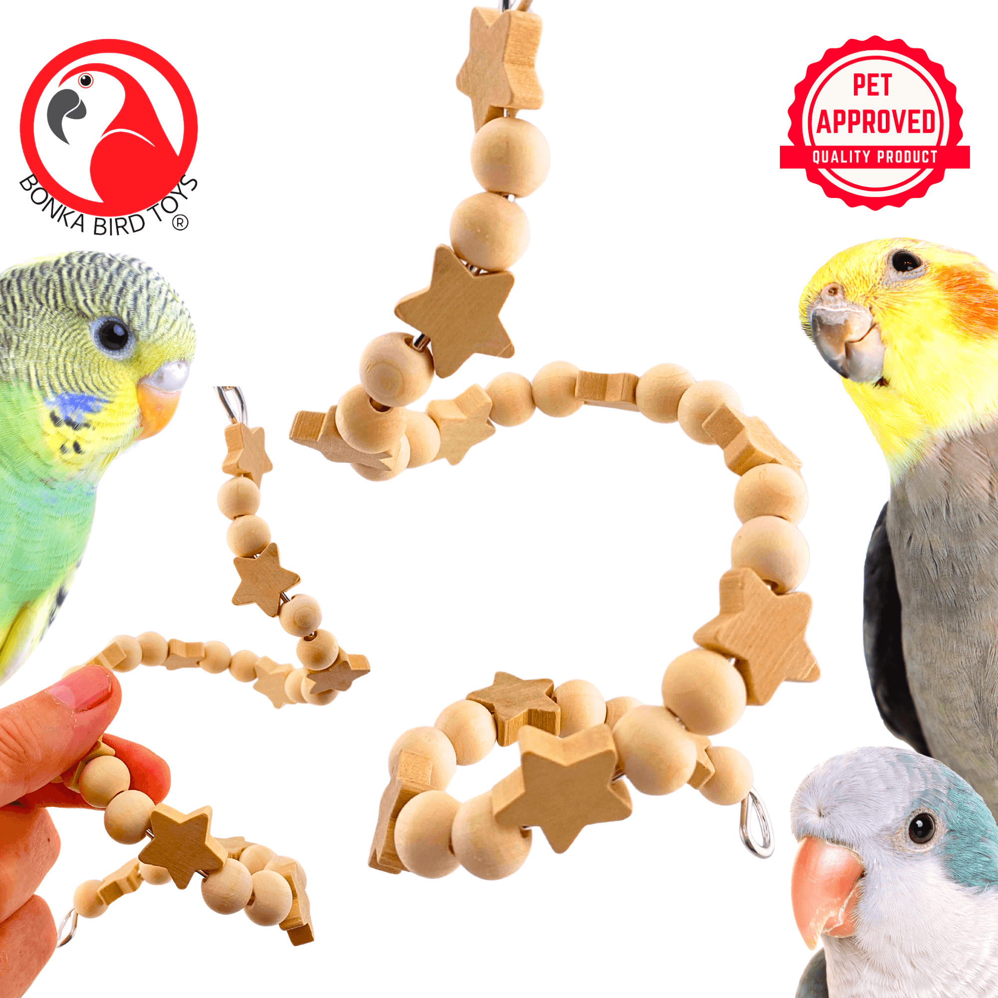 1191 Natural Starry Spiral - Bonka Bird Toys