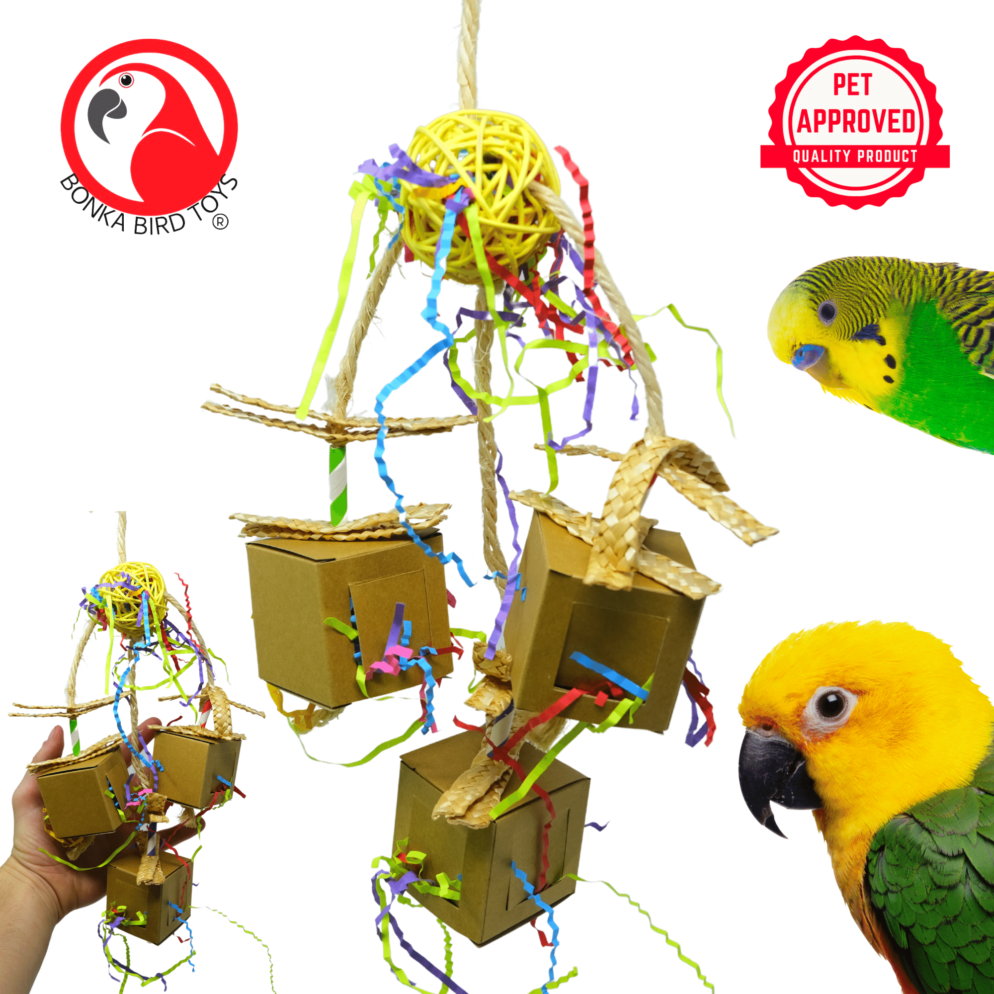2635 Peekaboo Trio - Bonka Bird Toys