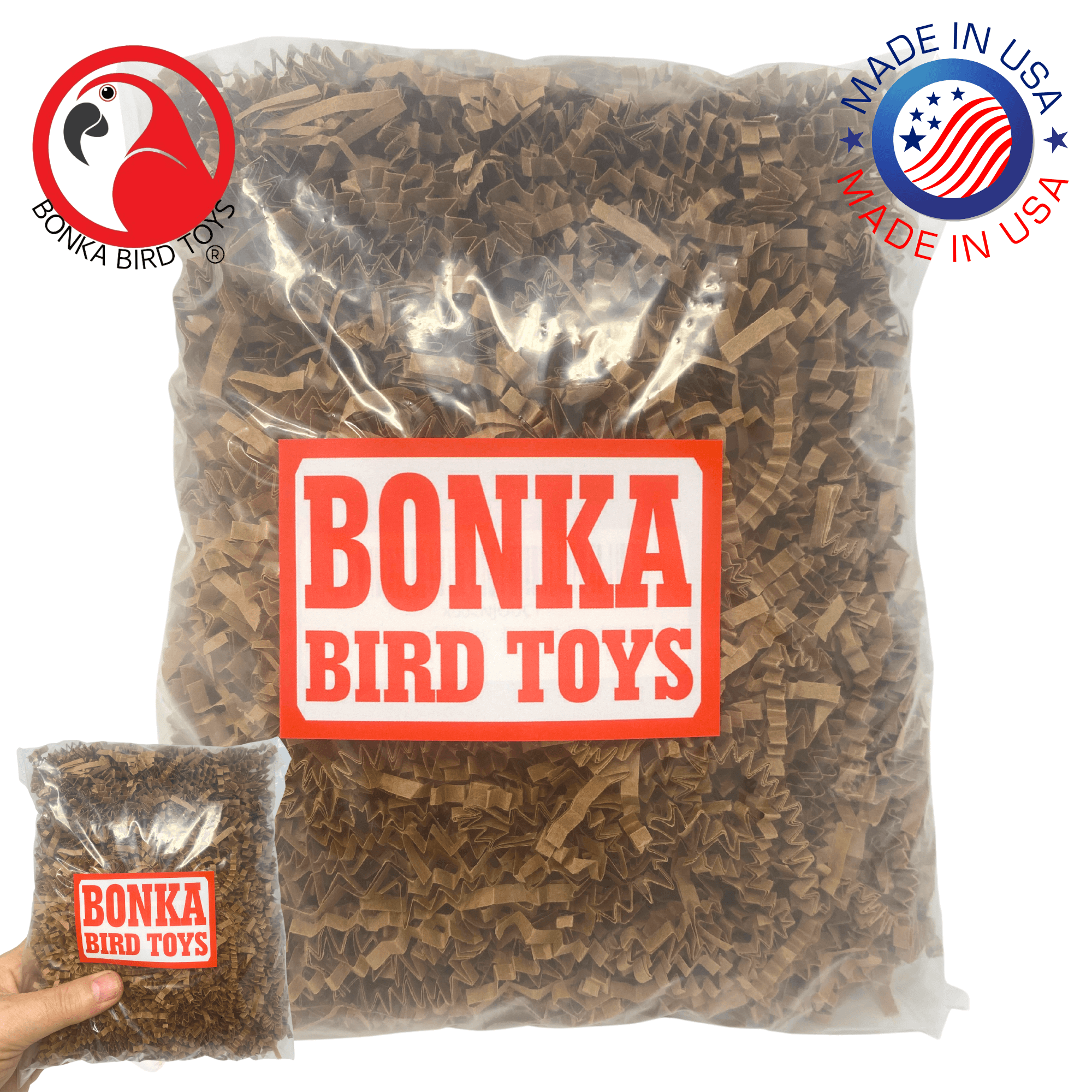 1574 Natural Crinkle Paper - Bonka Bird Toys