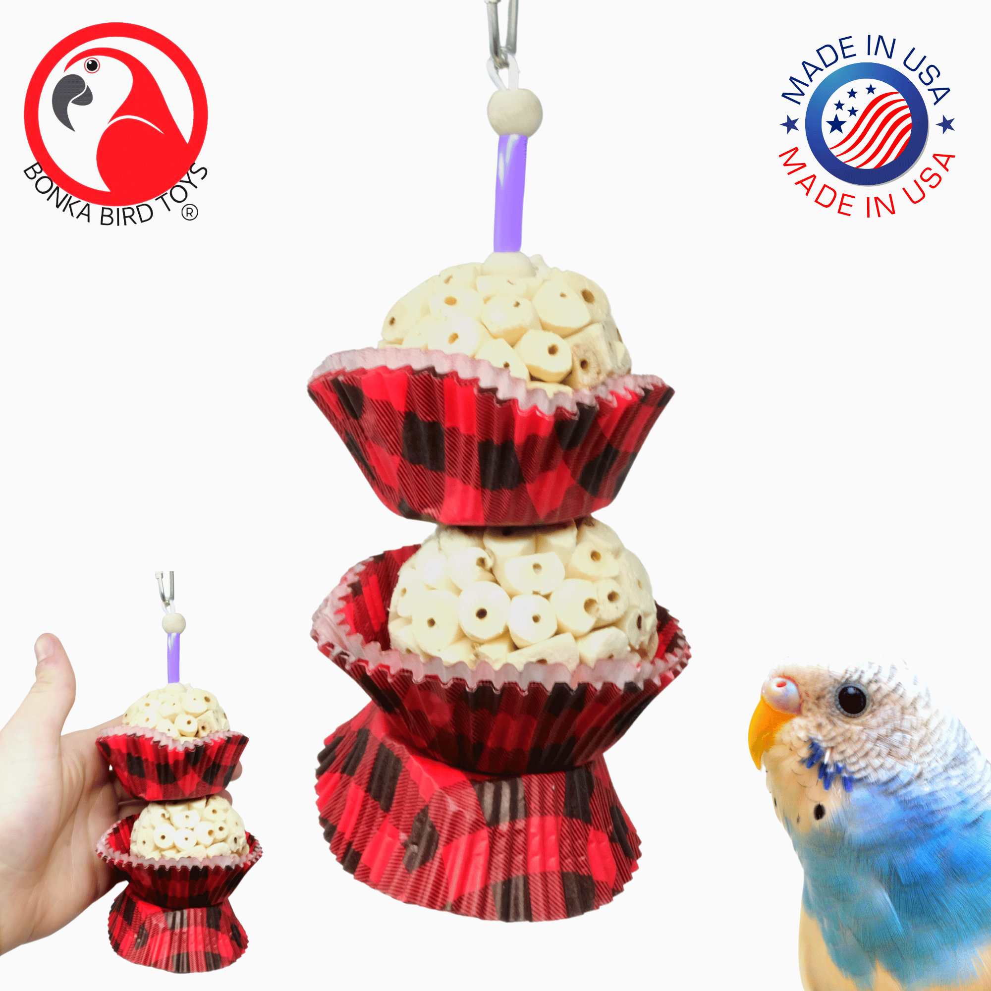 1932CT Tartan Two Cake - Bonka Bird Toys