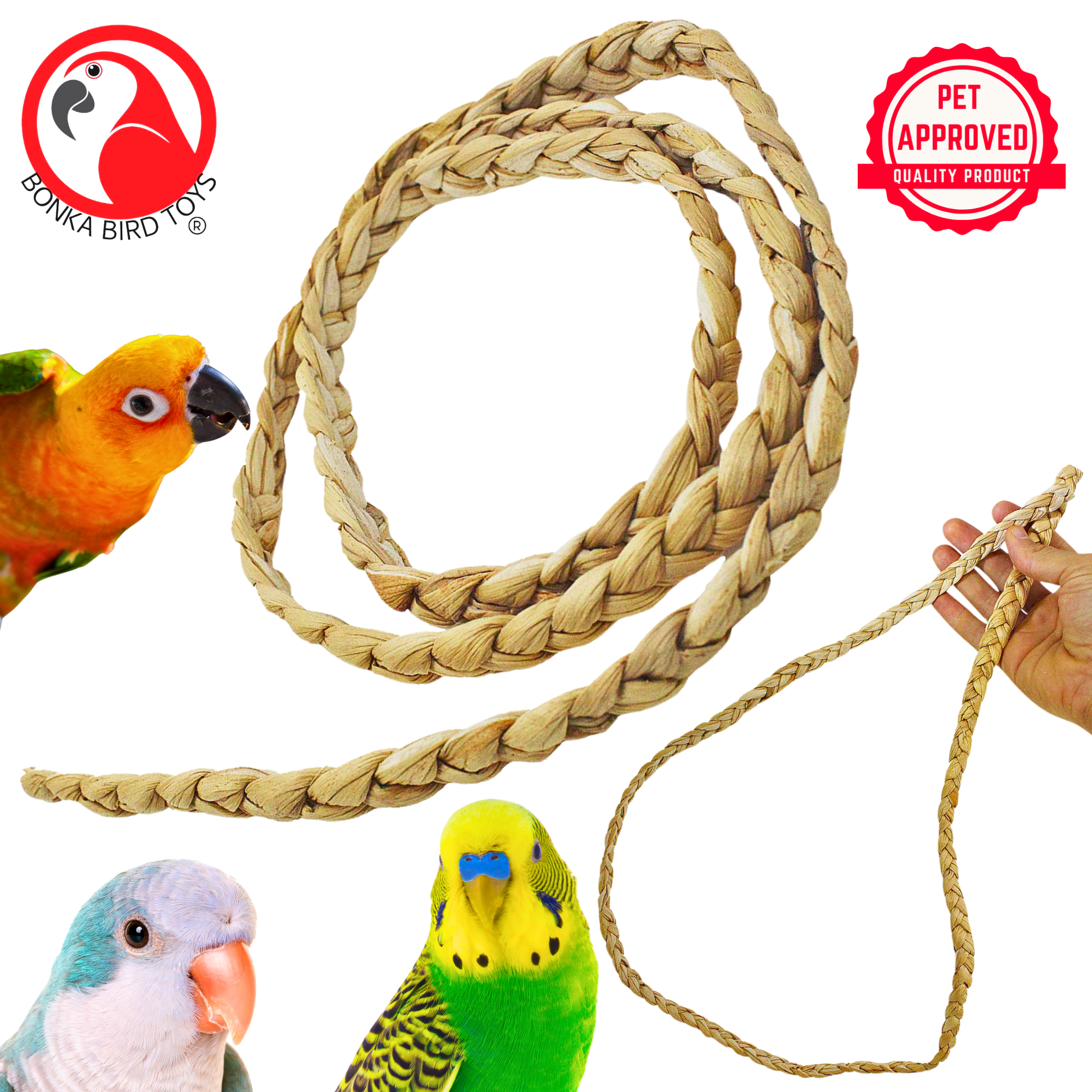 2135 Braided 48-Inch Palm Rope - Bonka Bird Toys