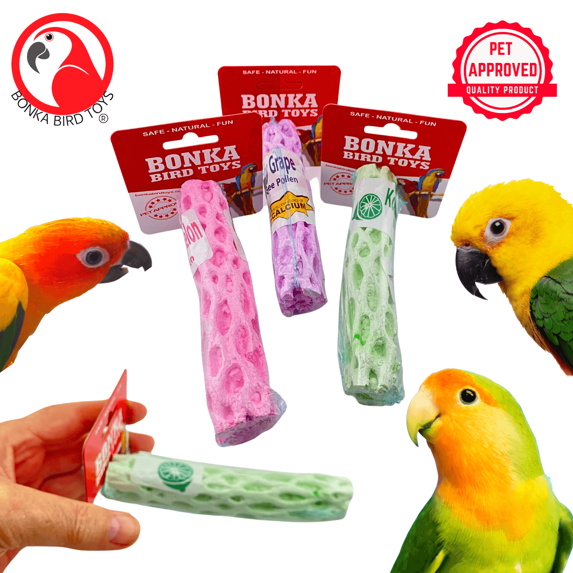 1437 Bee Pollen Calcium Perch - Bonka Bird Toys