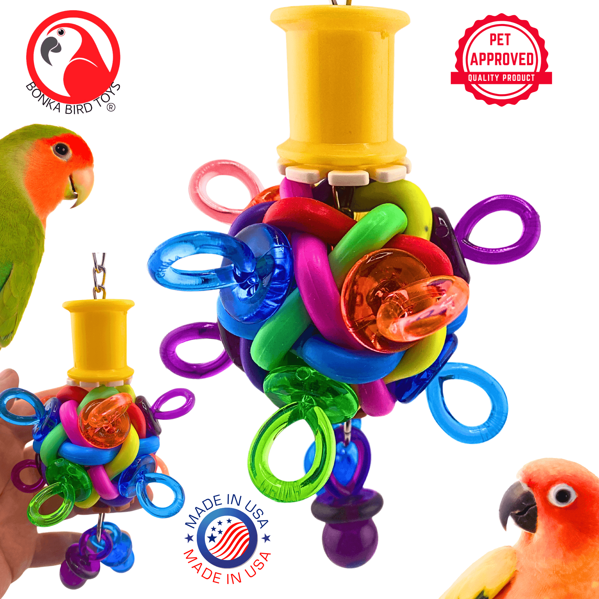 1072 Paci Ball Spin - Bonka Bird Toys