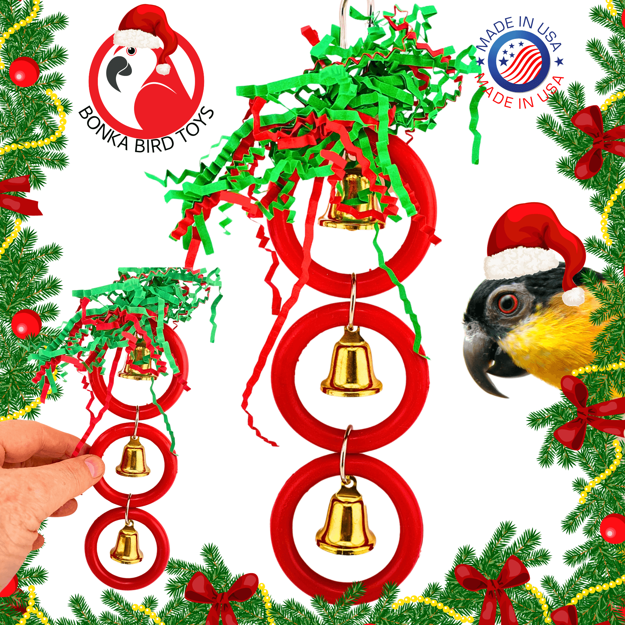 2768 Christmas Jolly Trio - Bonka Bird Toys
