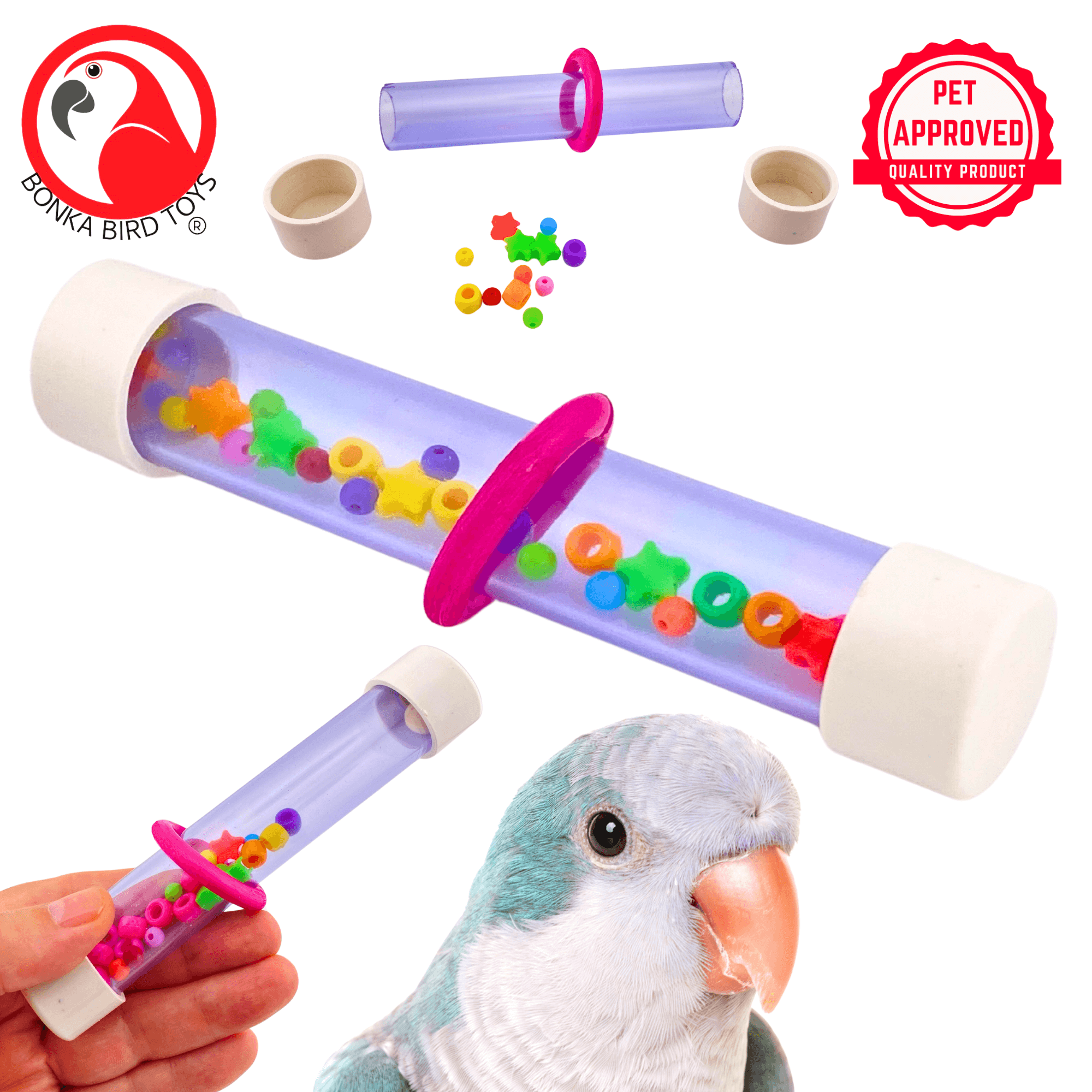 2633 Rattle Tube - Bonka Bird Toys