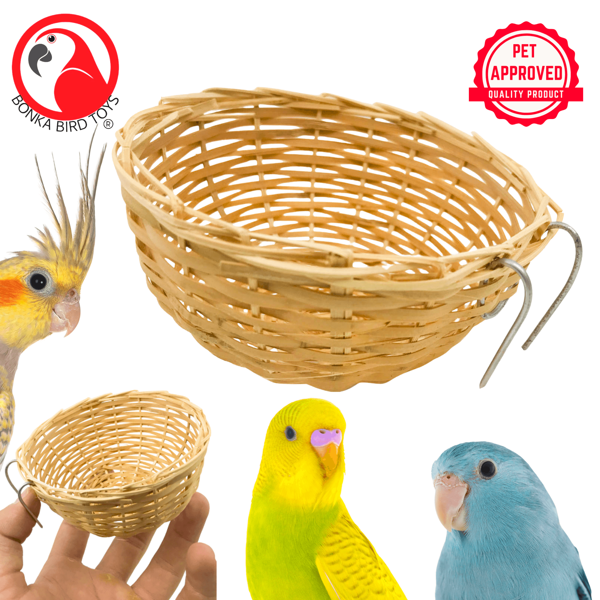 1687 Natural Bamboo Nest - Bonka Bird Toys