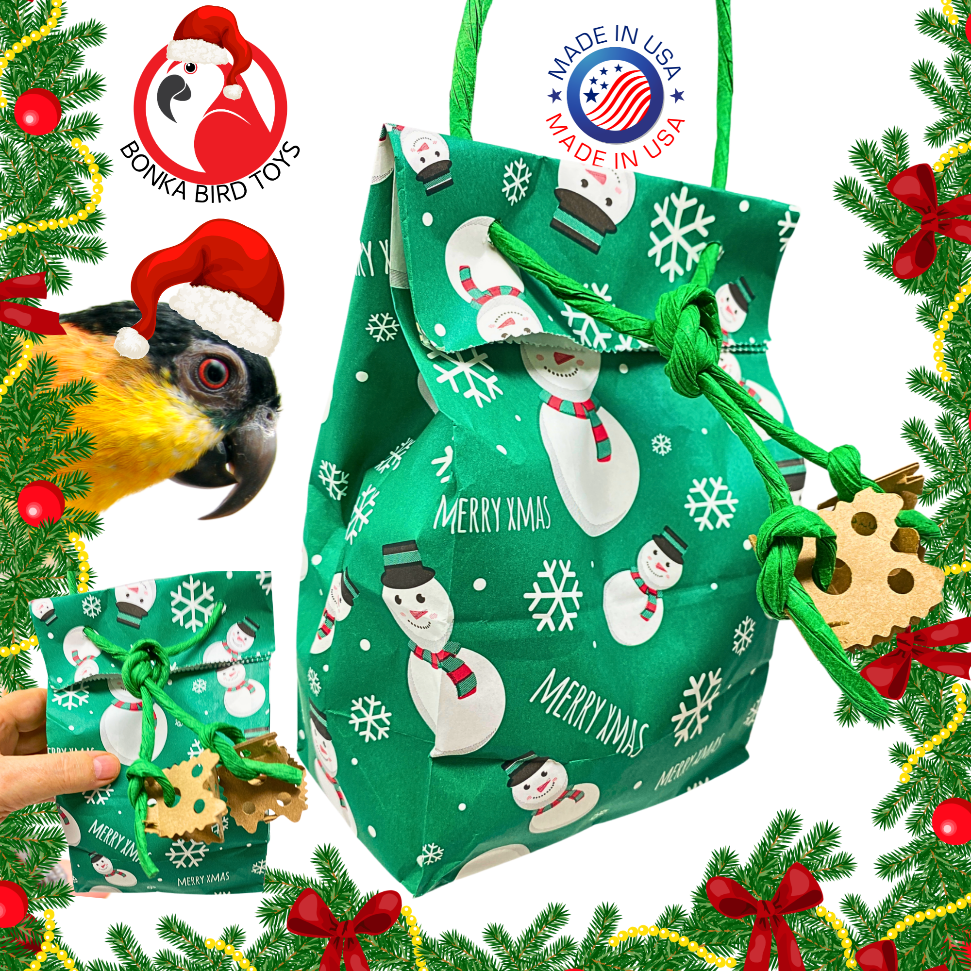 Christmas Treat Bags - Bonka Bird Toys