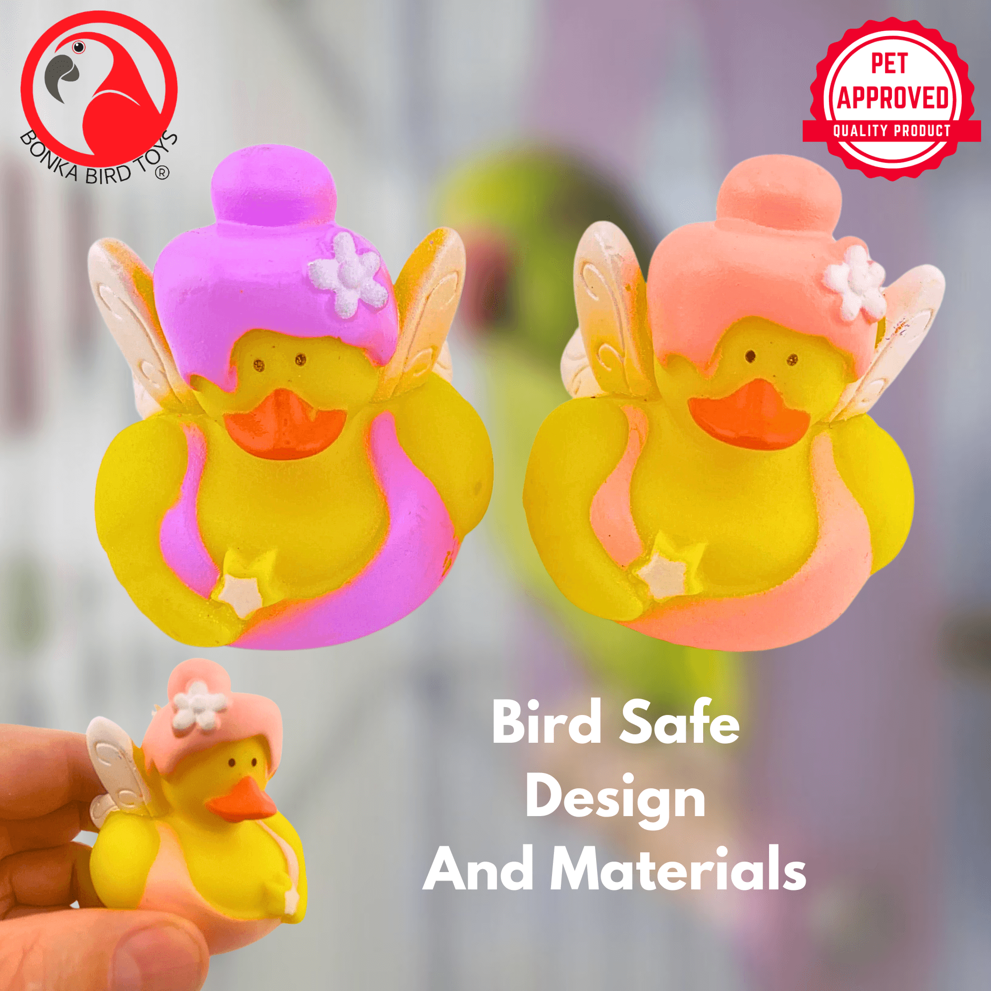 1441 Pk2 Fairy Duck - Bonka Bird Toys