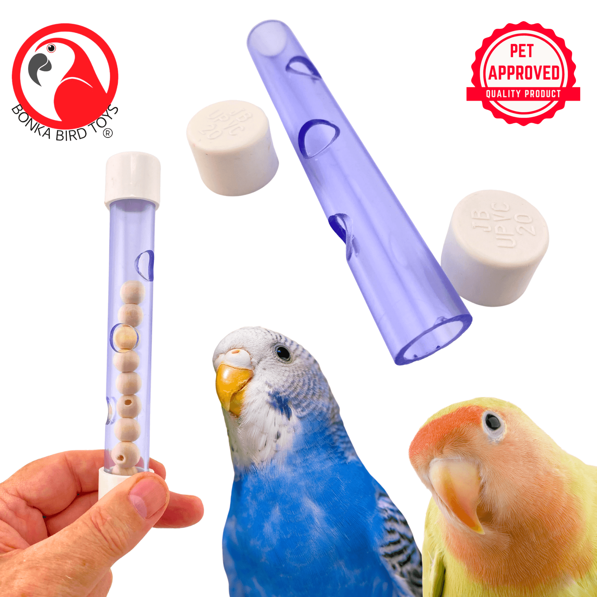 2673 Three Hole Foraging Tube - Bonka Bird Toys