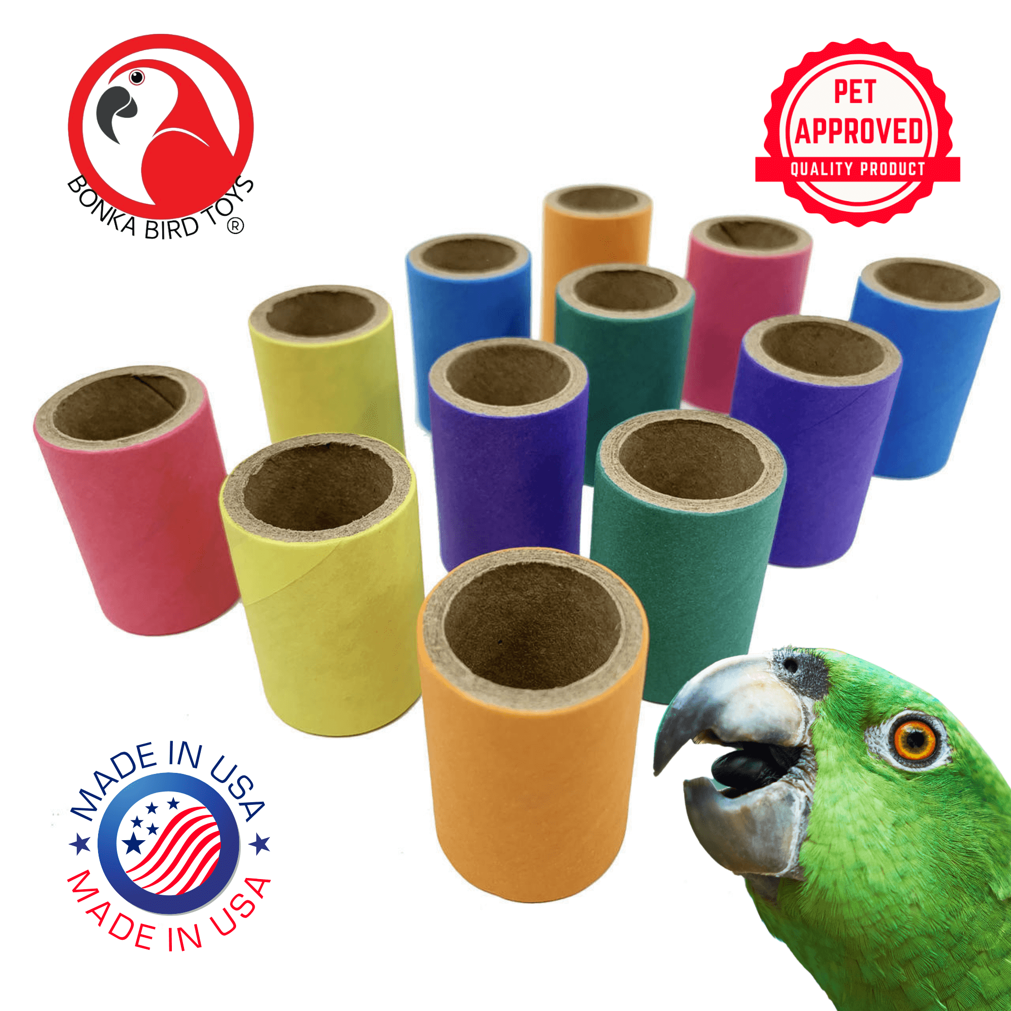 2108 Pk12 1-Inch Tube Bagels - Bonka Bird Toys
