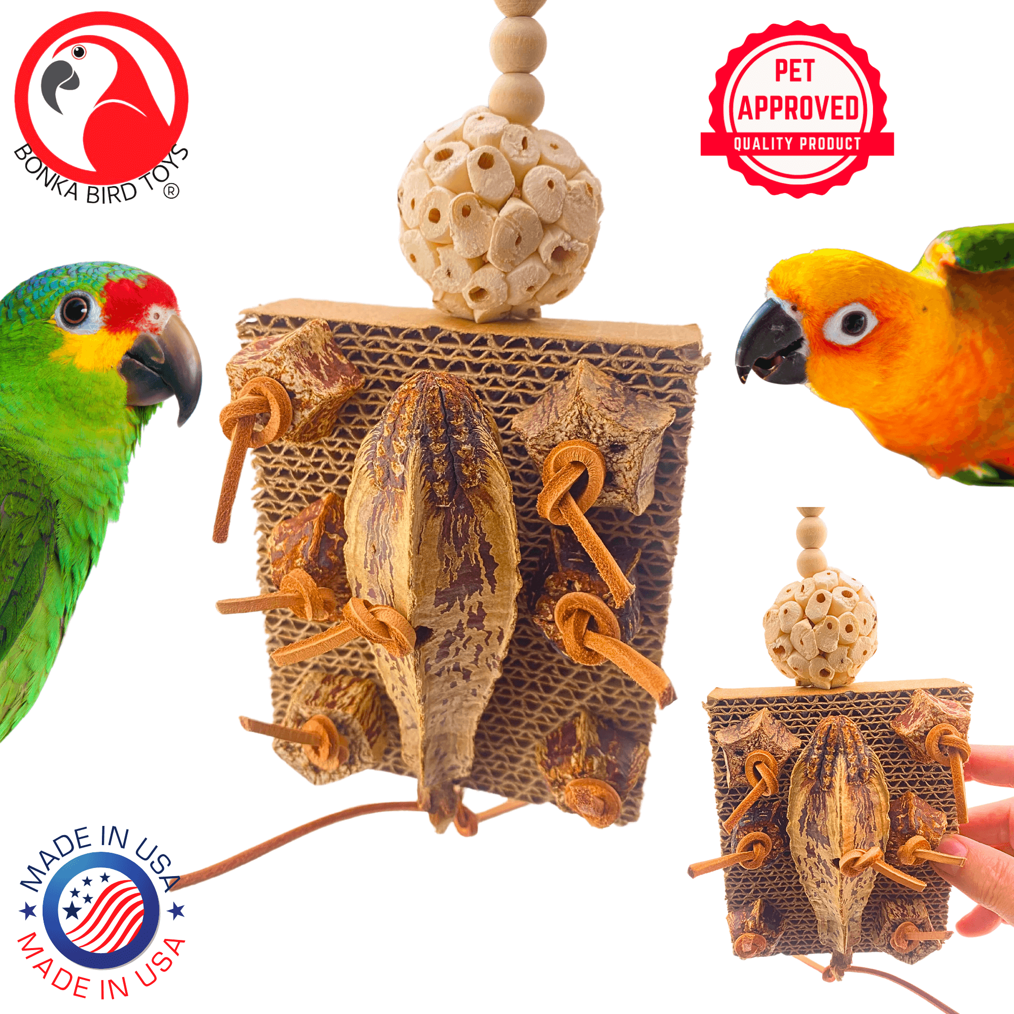 1427 Mahogany Forage Block - Bonka Bird Toys