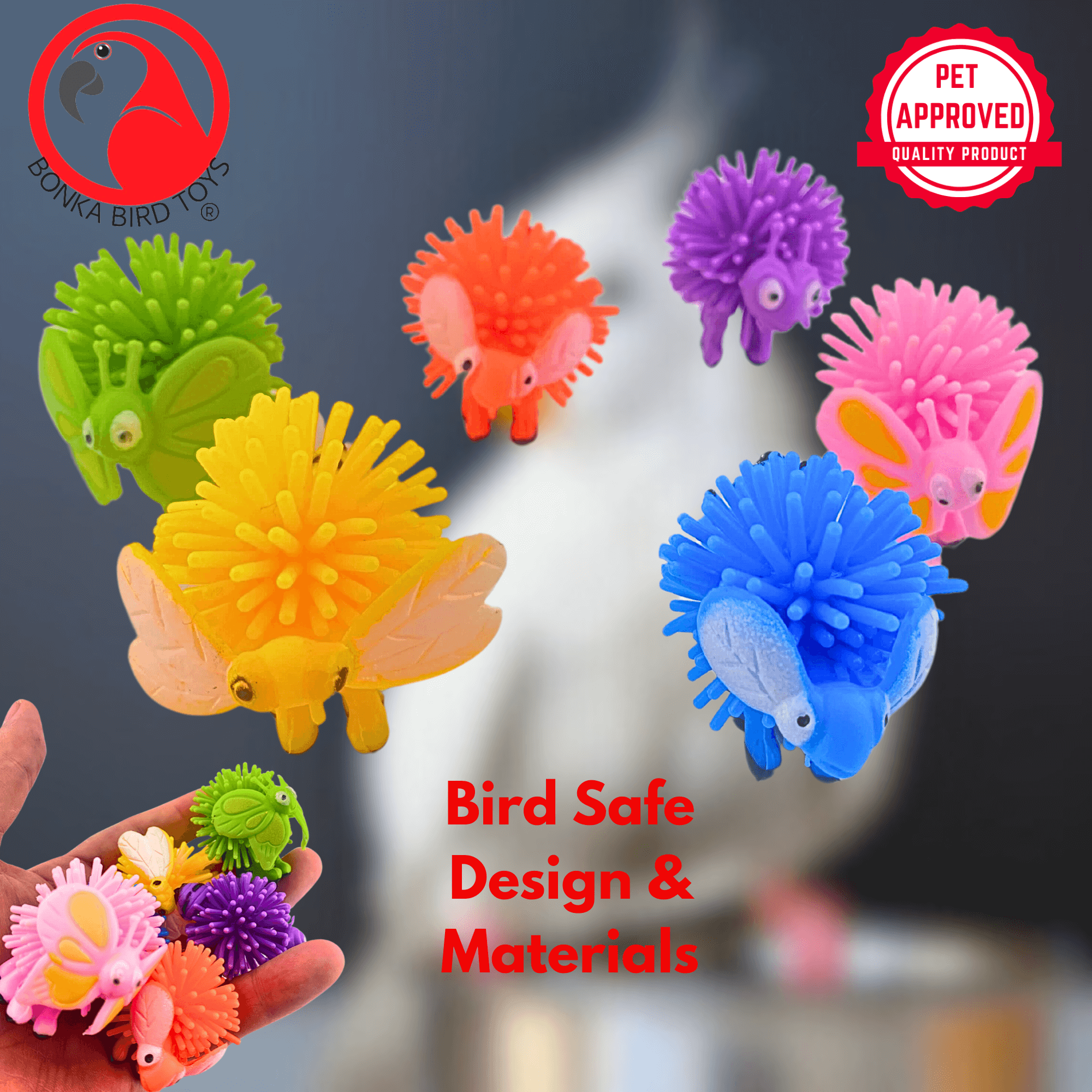 3183 Pk6 Spike Bugs - Bonka Bird Toys