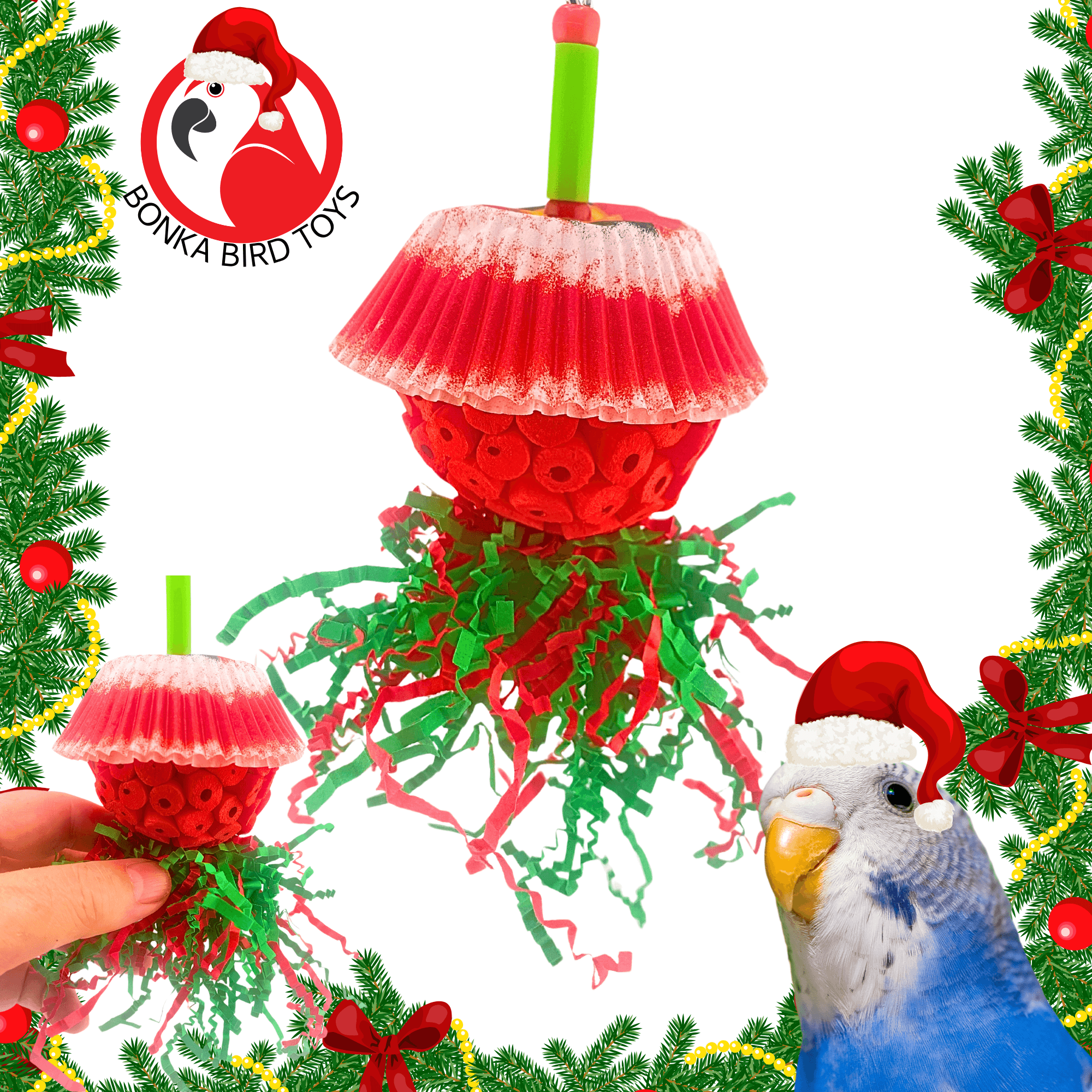 2735 Sola Christmas Shade Buckle - Bonka Bird Toys