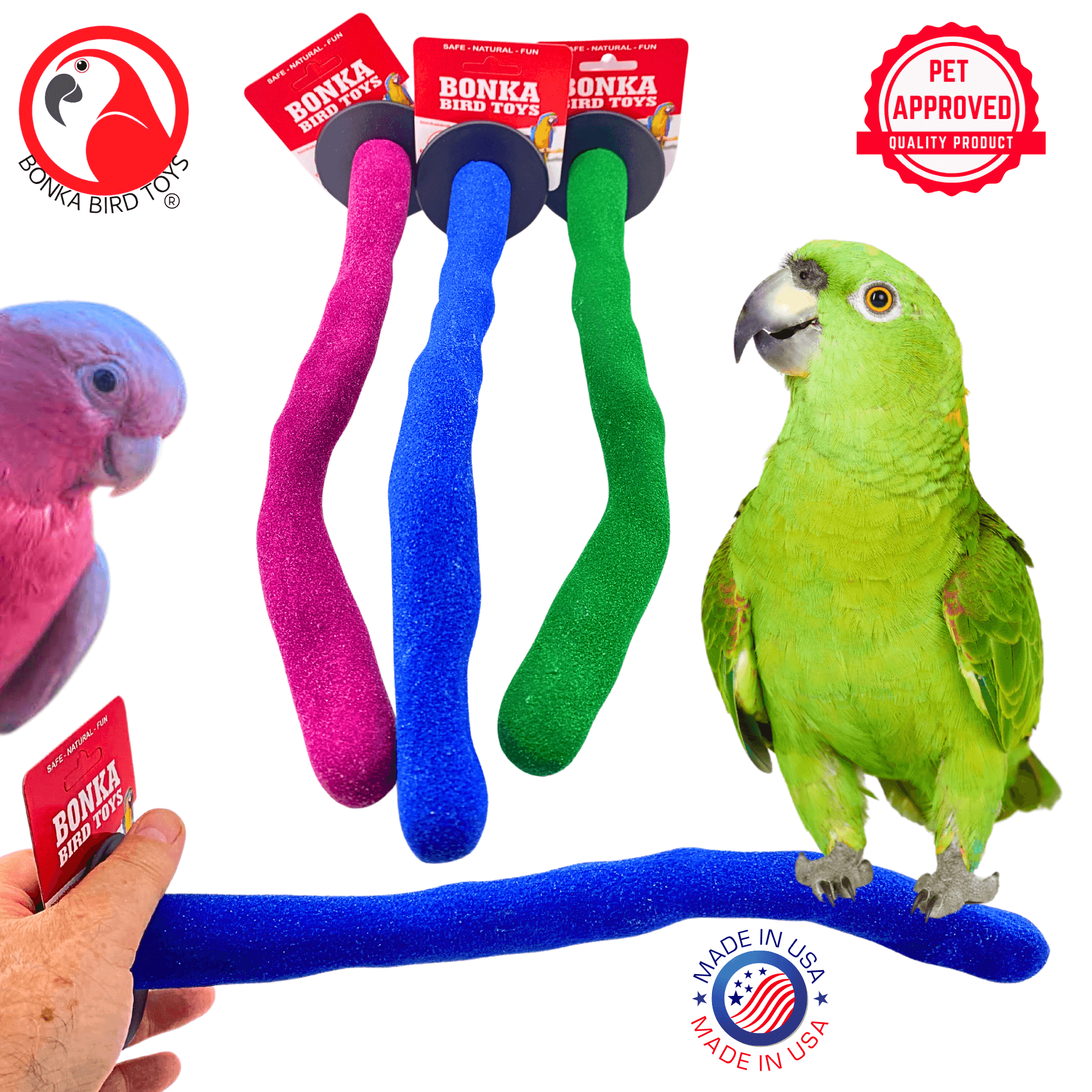 1436 Medium Orthopedic Sand Perch - Bonka Bird Toys