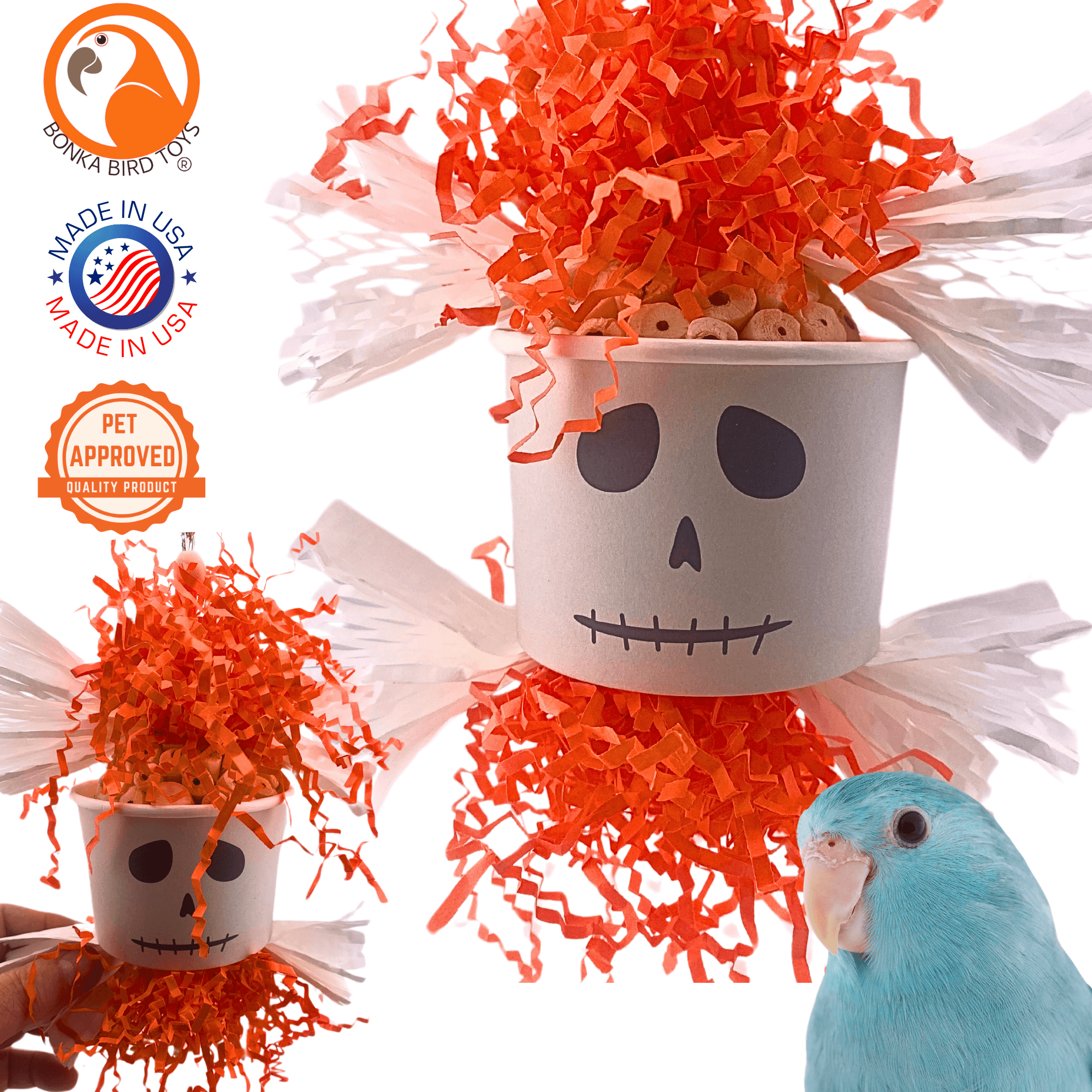 2713 Halloween Ghost Dish - Bonka Bird Toys