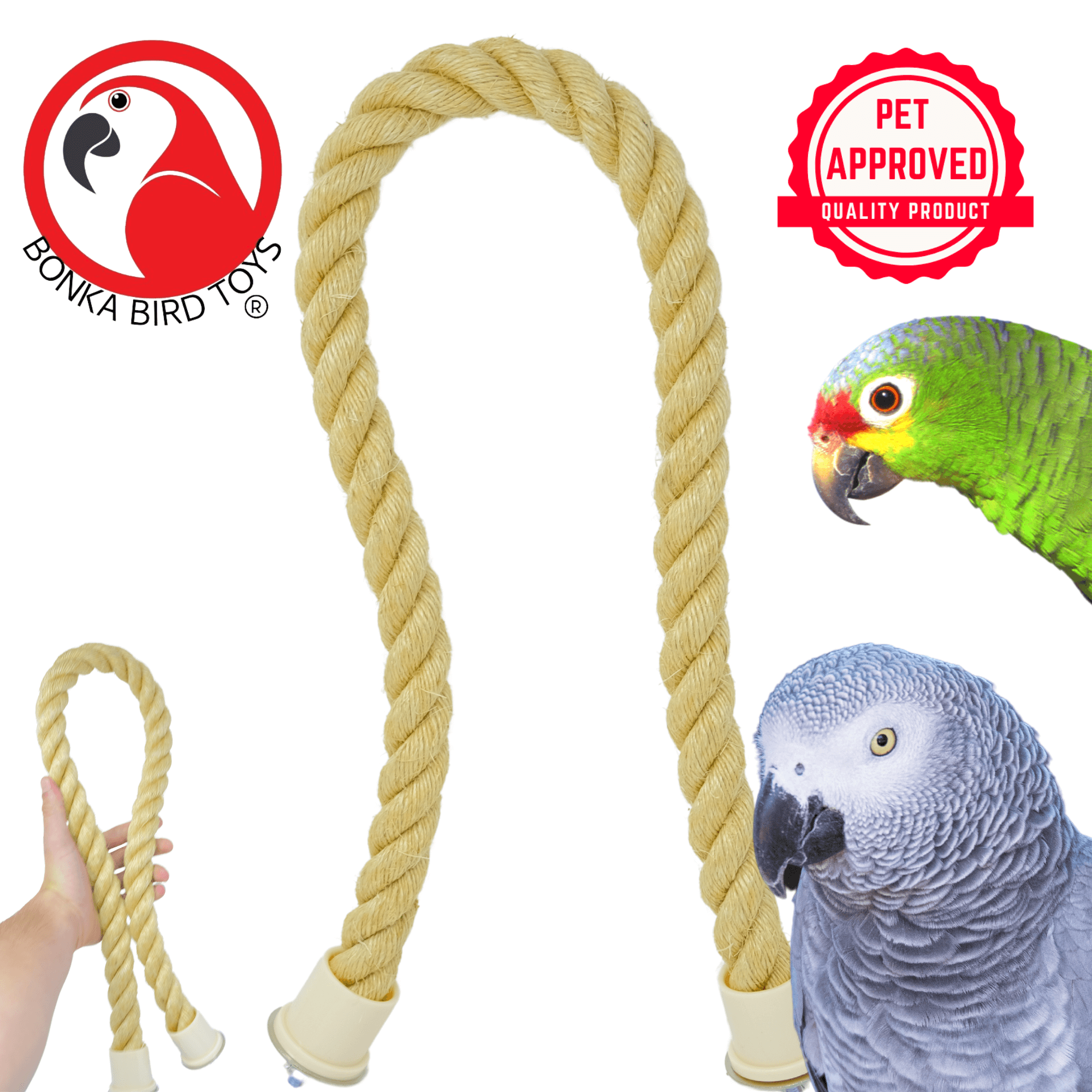 2672 Large Sisal Rope Perch - Bonka Bird Toys
