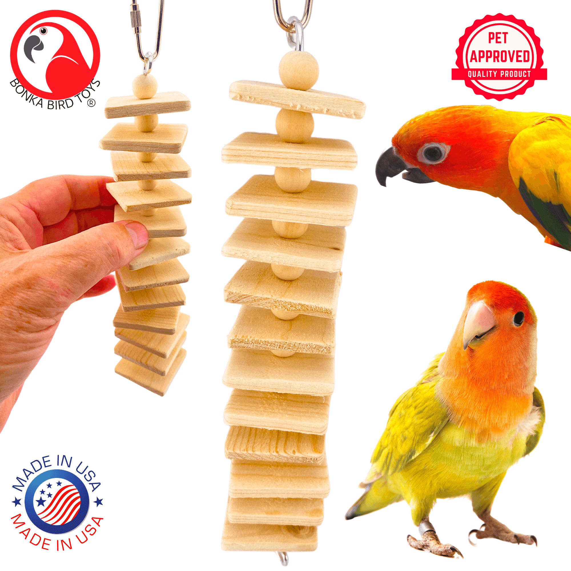 973 Natural Long Mini Step - Bonka Bird Toys