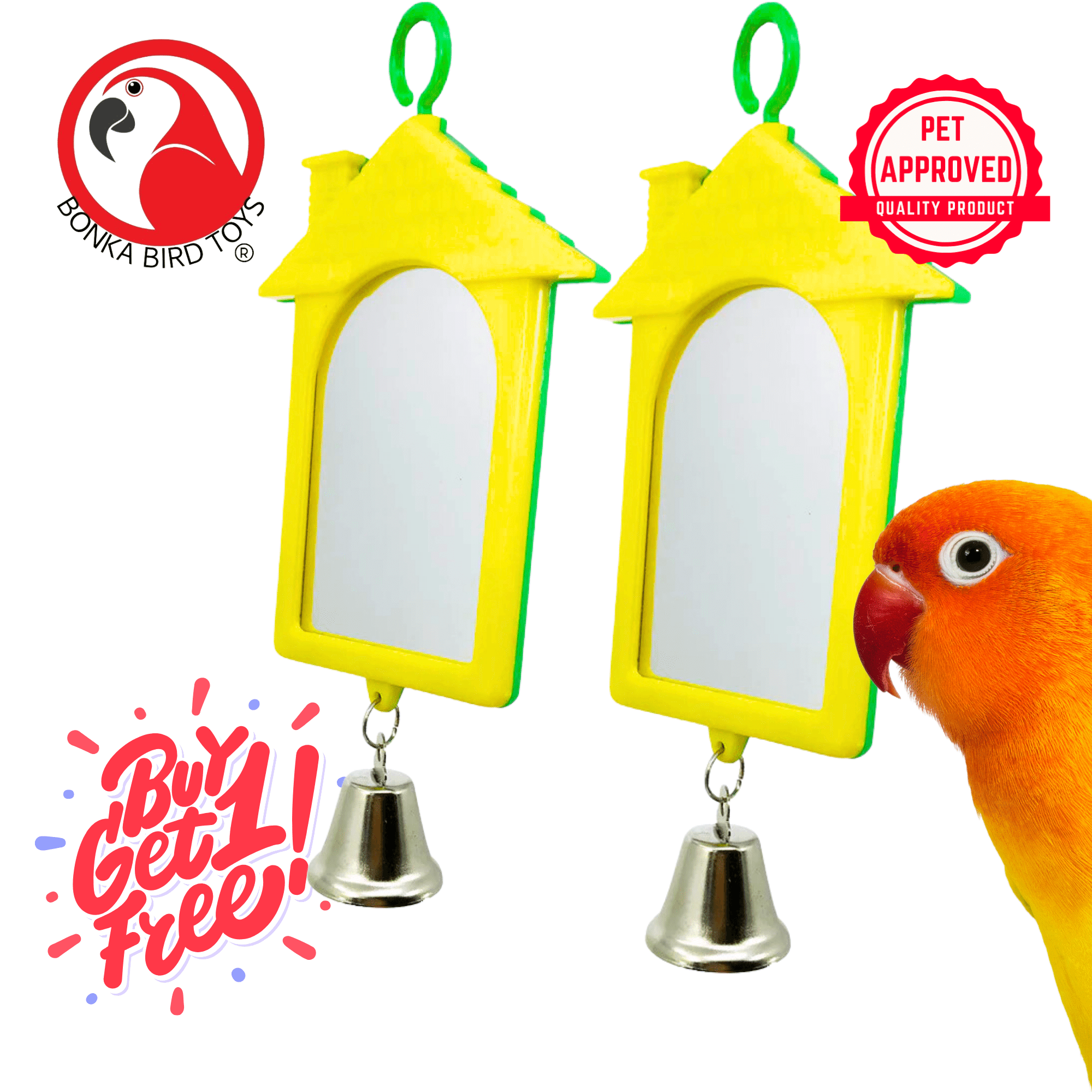 36414 House Mirror - BOGO BUNDLE BUY ONE GET ONE FREE! - Bonka Bird Toys