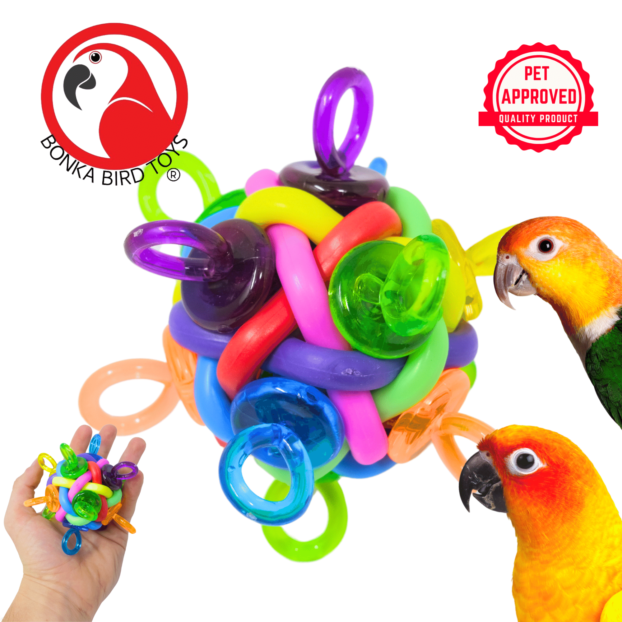 2253 Large Paci Wibbly Foot Toy - Bonka Bird Toys