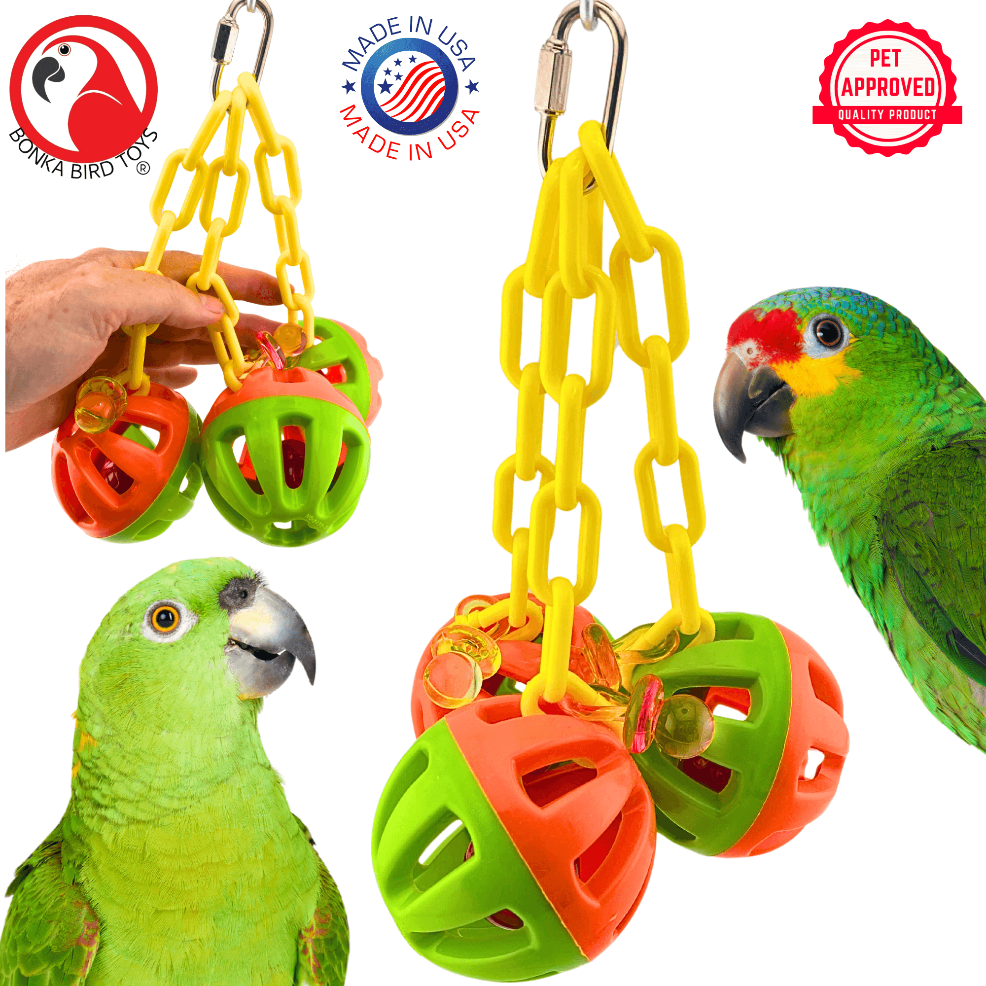 1273 Tri-Chain Ball - Bonka Bird Toys