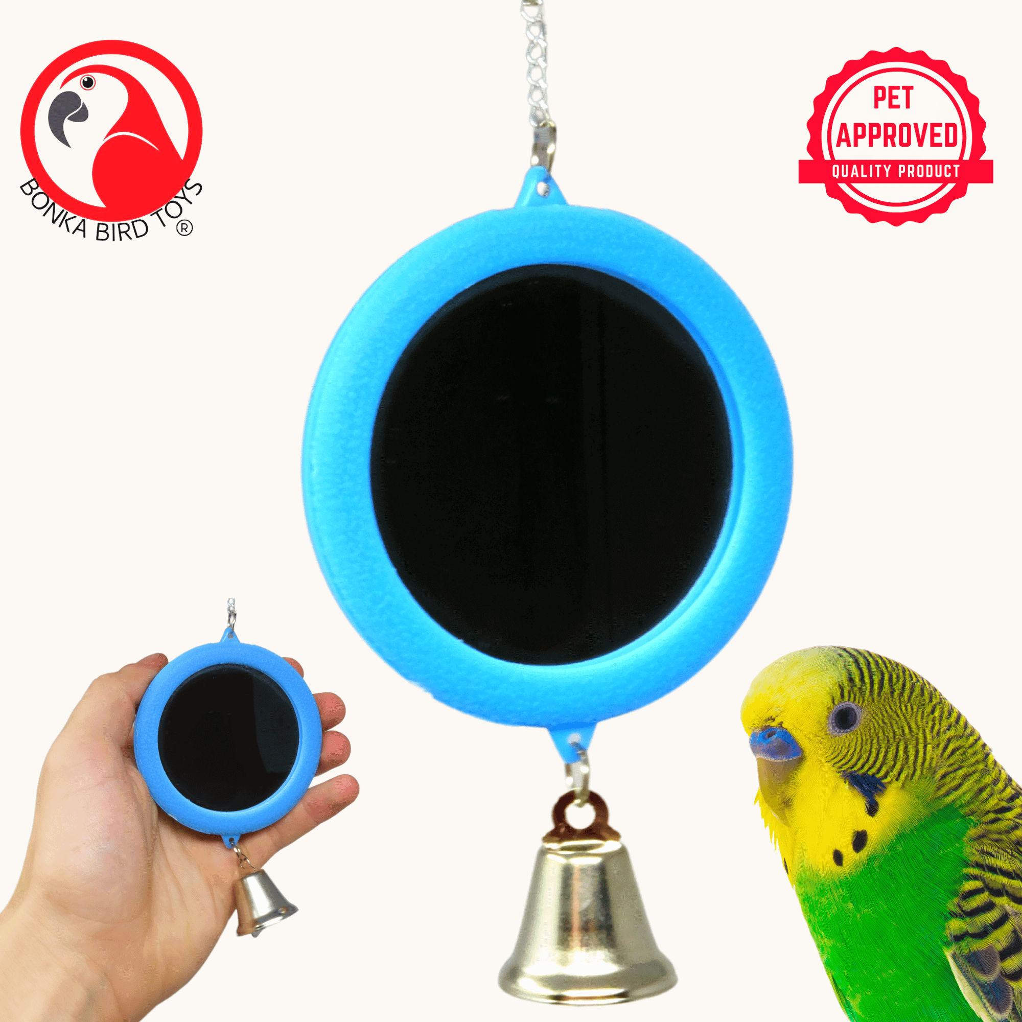 36415 Medium Round Mirror BOGO BUNDLE BUY ONE GET ONE FREE! - Bonka Bird Toys